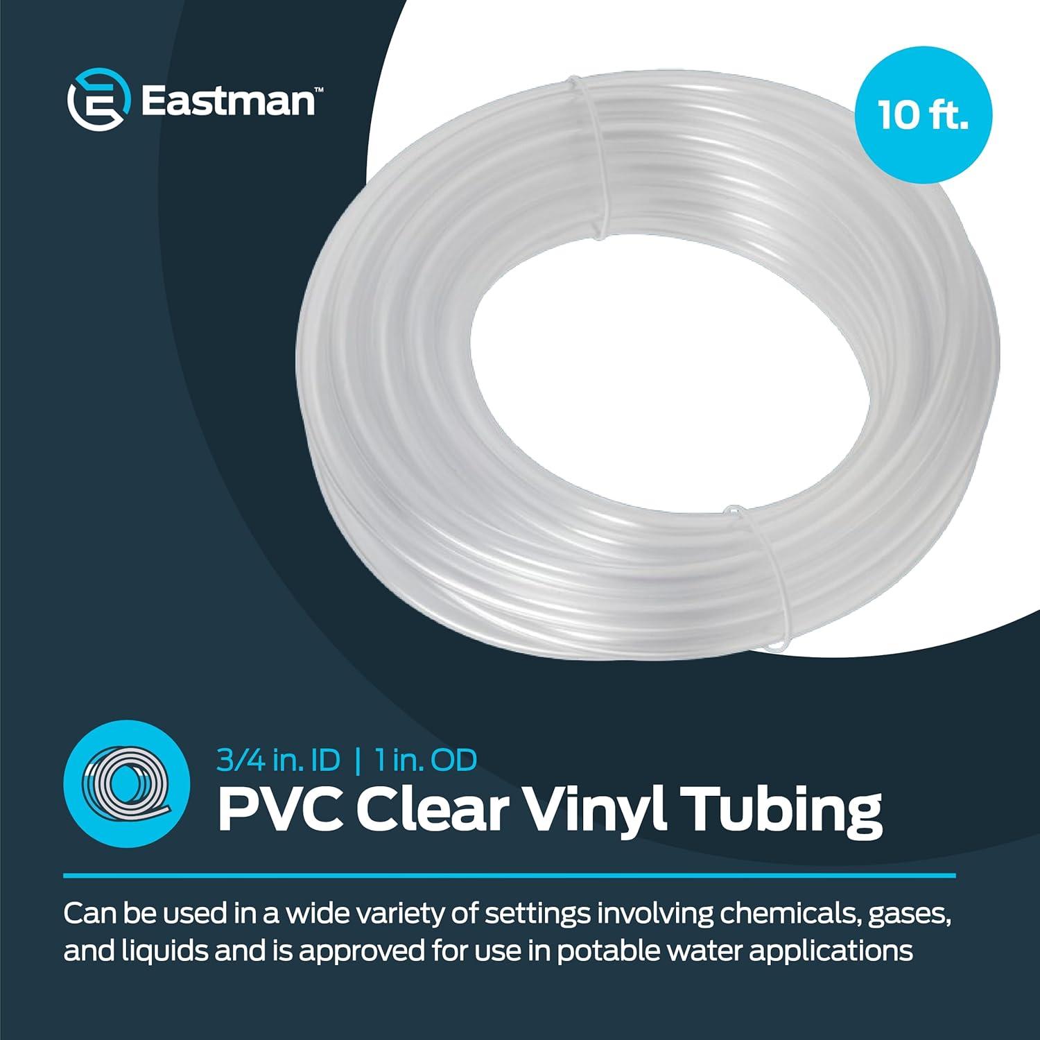 EZ-FLO 98624 PVC Clear Vinyl Tubing, 1 inch OD, 10 Ft