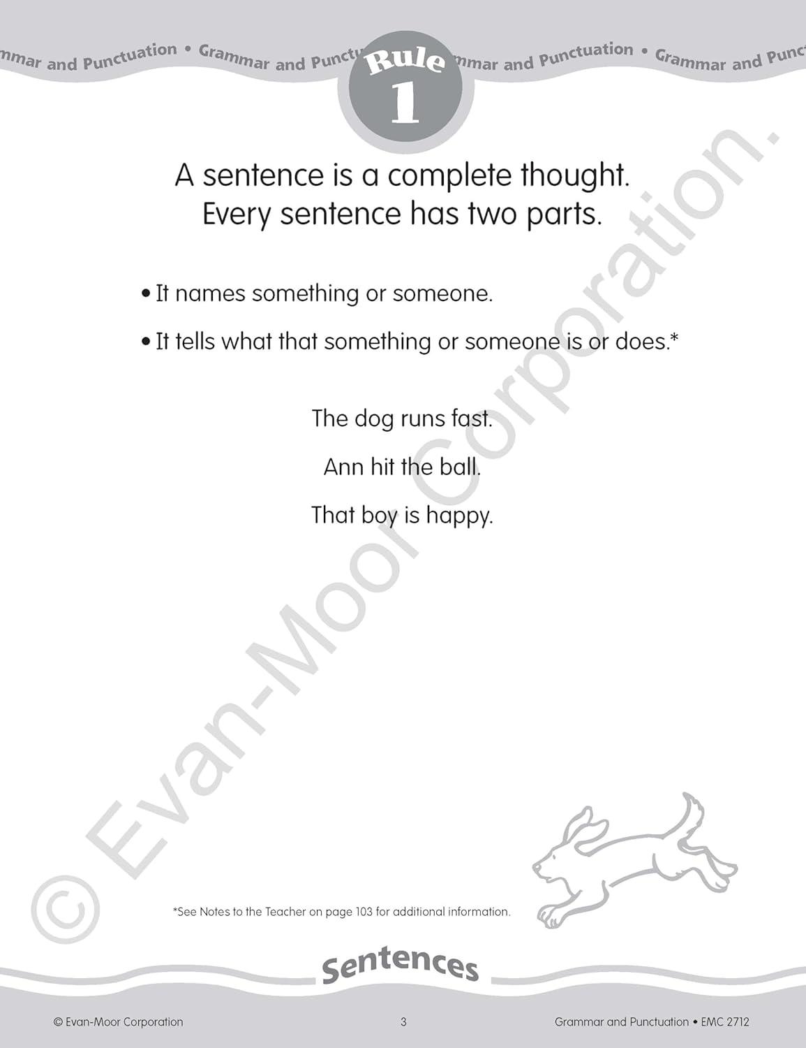 Grammar & Punctuation, Grade 2 Teacher Resource - by Evan-Moor Educational Publishers (Paperback)