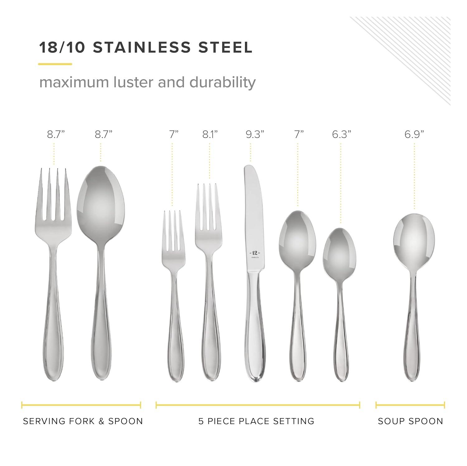 TABLE 12 TABLE 12 Stainless Steel Flatware Set - Service for 4