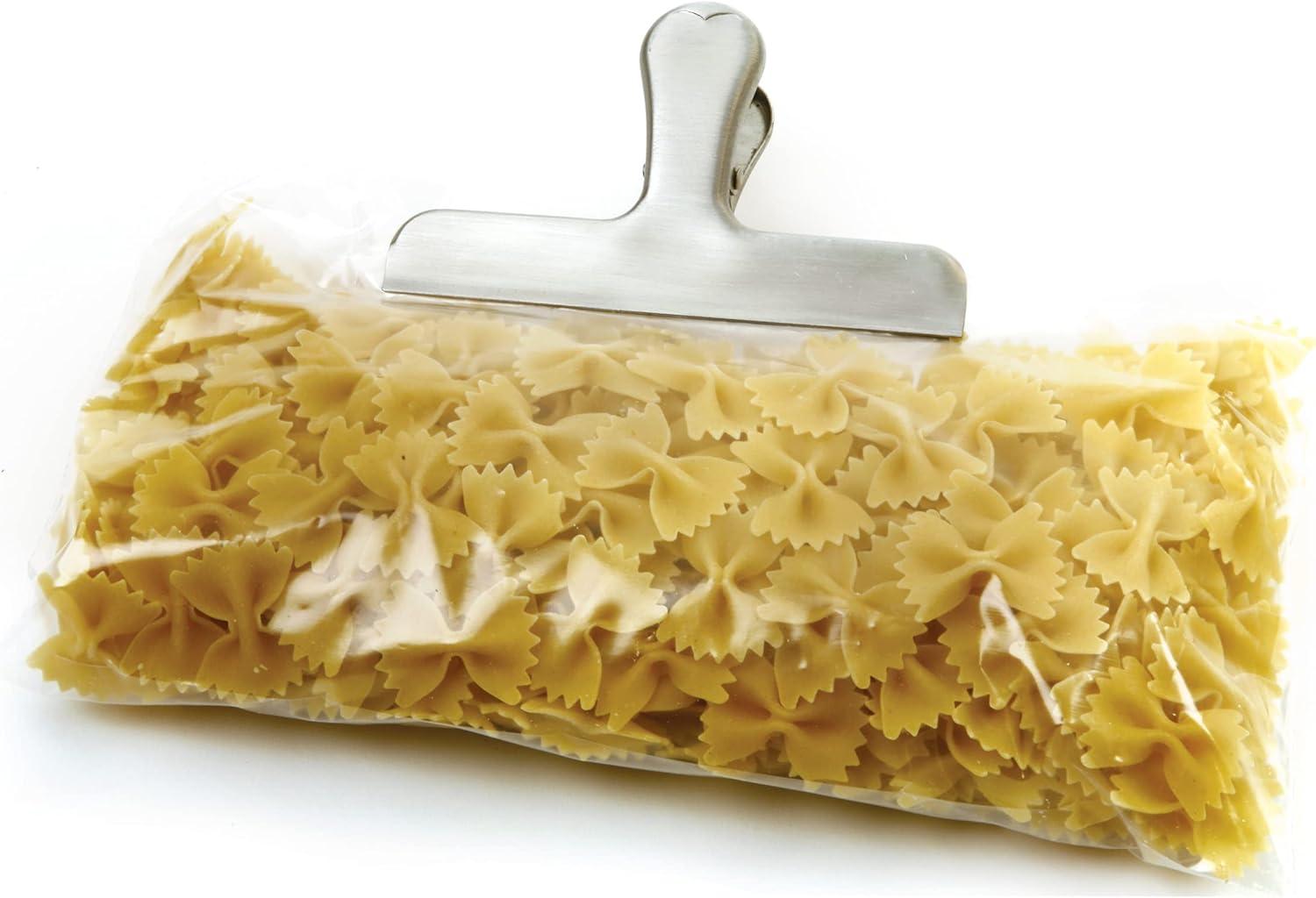 Brushed Stainless Steel Jumbo Airtight Bag Clip