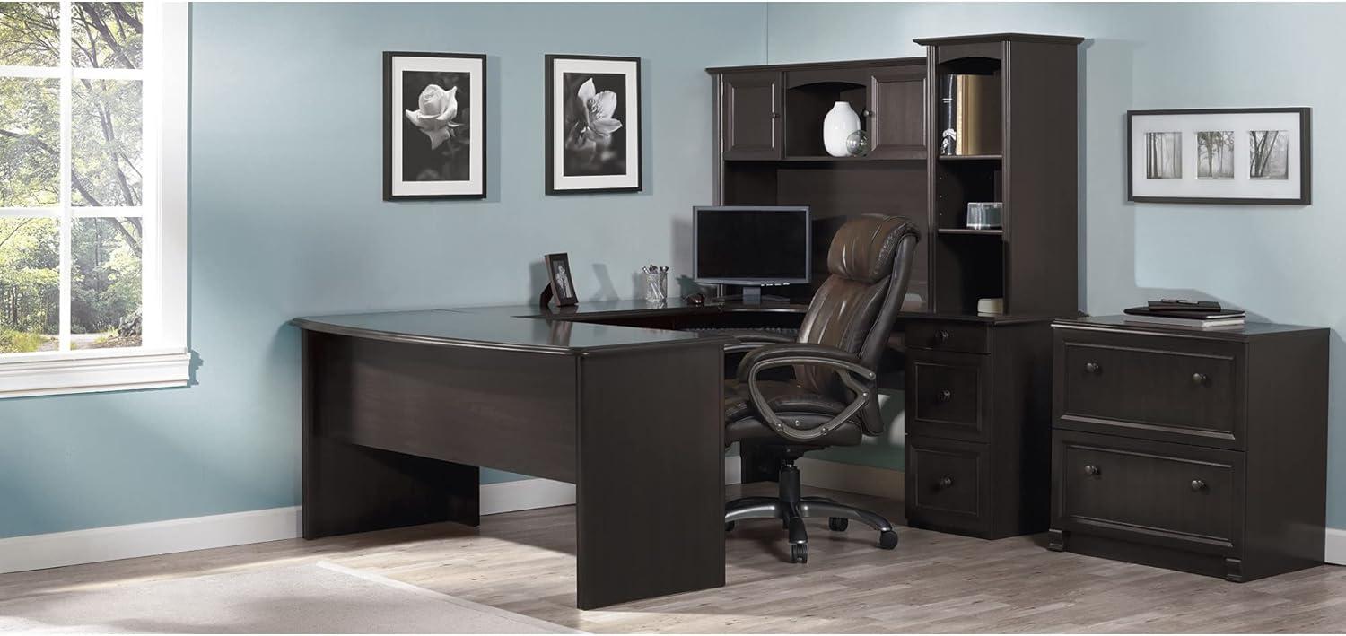 Realspace® Broadstreet 65"W Hutch For U-Shaped Desk, Walnut