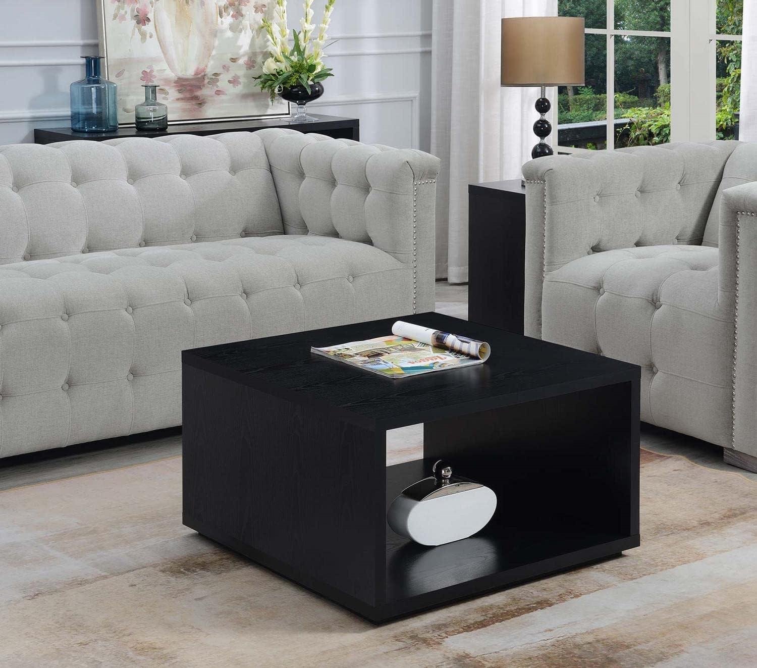 Haught Floor Shelf Coffee Table with Storage