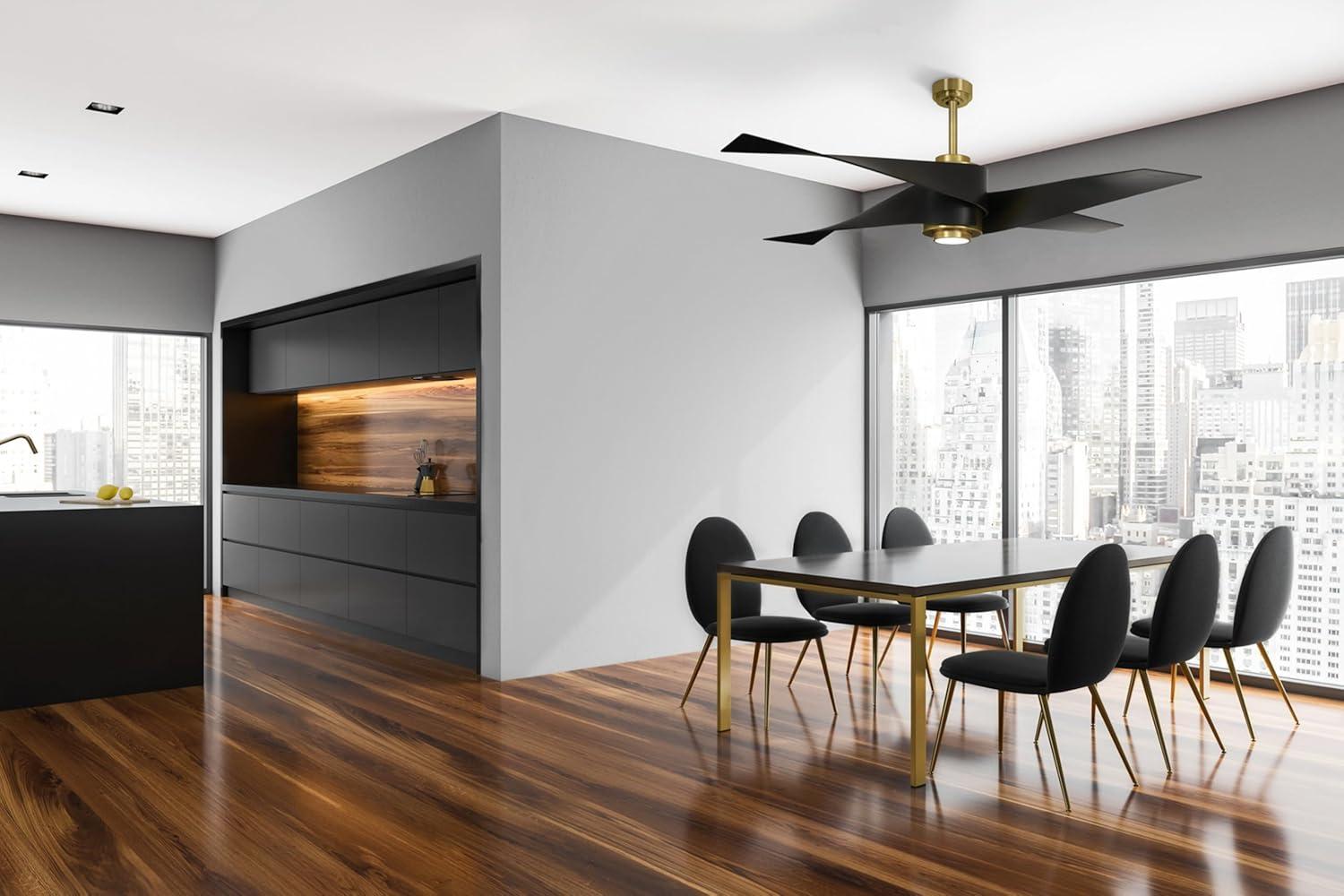 64" Artemis 4 Blade LED Standard Ceiling Fan with Light Kit Included