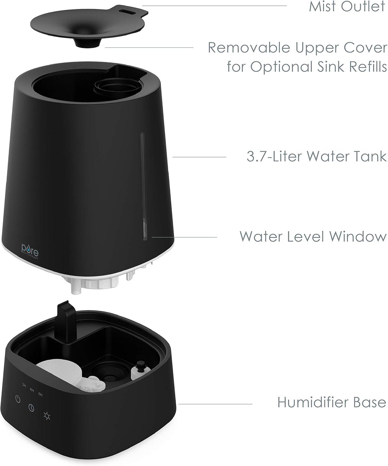 Pure Enrichment Pure Enrichment Hume 3.7 Gallons Cool Mist Ultrasonic Tabletop Humidifier for 300 Cubic Feet