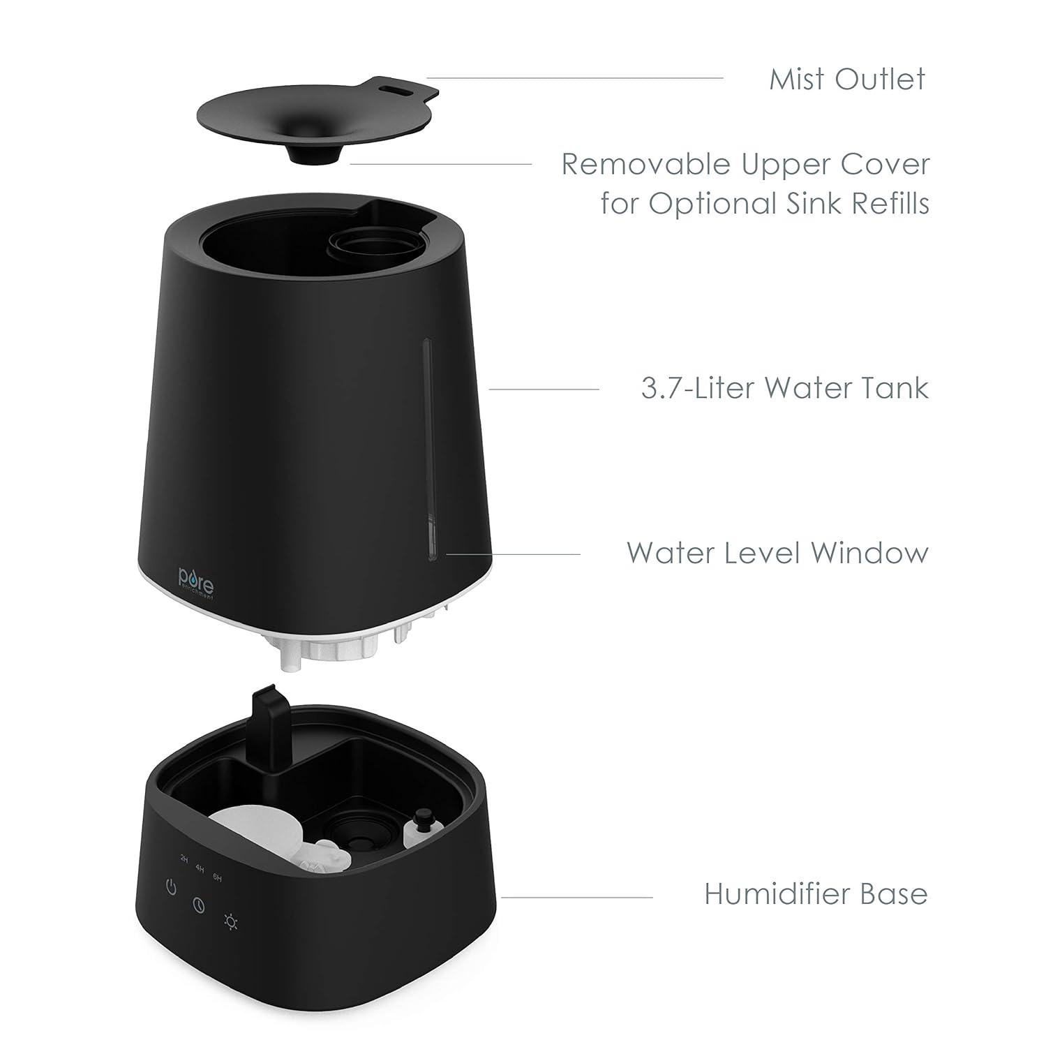 Pure Enrichment Pure Enrichment Hume 3.7 Gallons Cool Mist Ultrasonic Tabletop Humidifier for 300 Cubic Feet