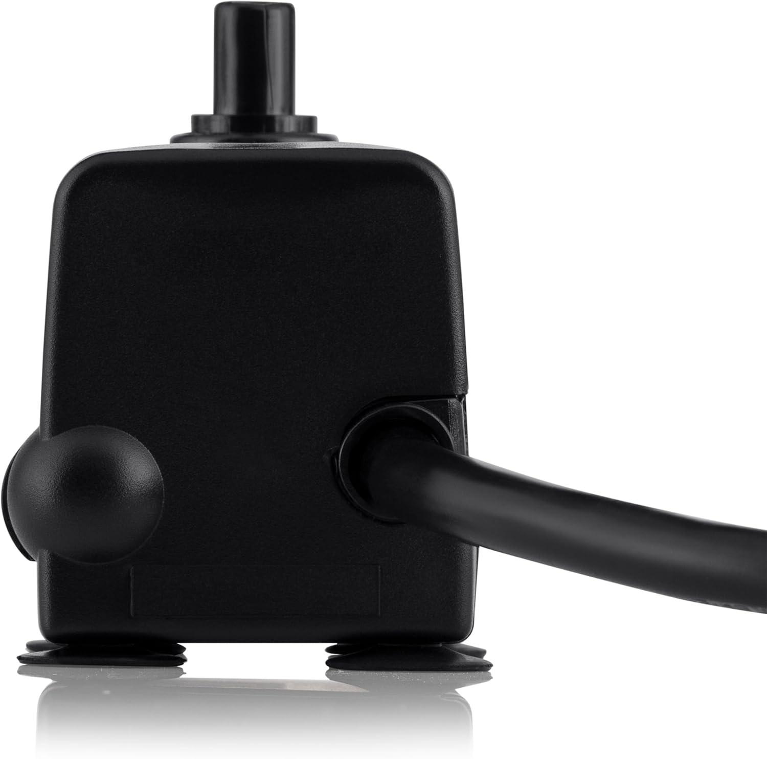 Compact Black Ceramic Submersible Pond Pump with 6 ft Cord