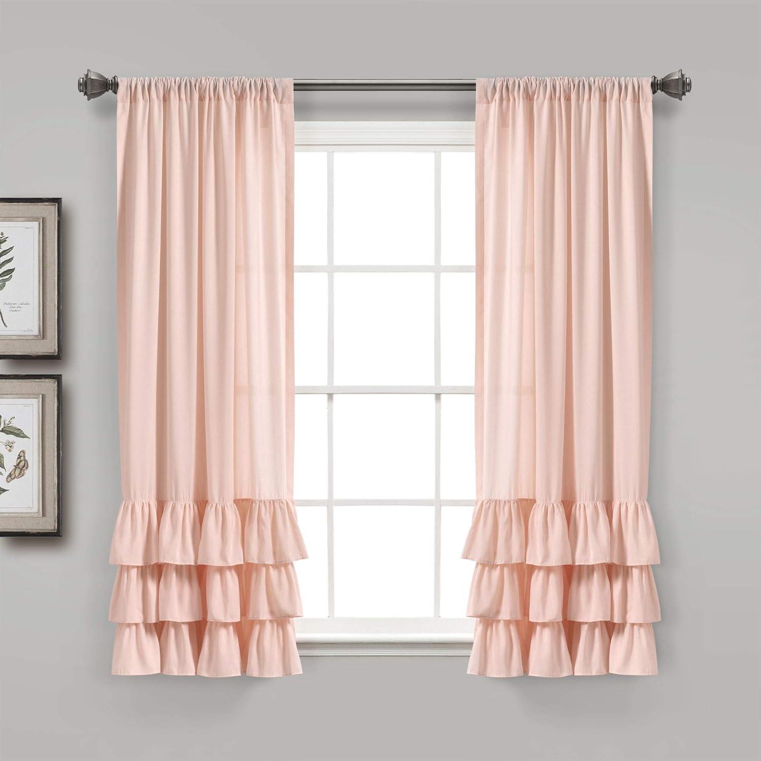 Lush Decor Polyester Sheer Curtain Pair (Set of 2)
