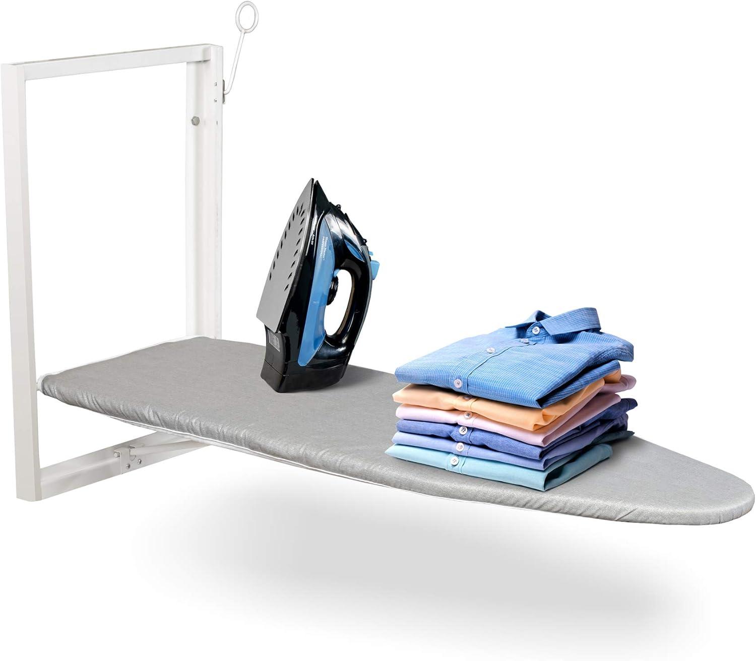 Ivation Foldable Ironing Board Compact Wall-Mount with Removable Cover