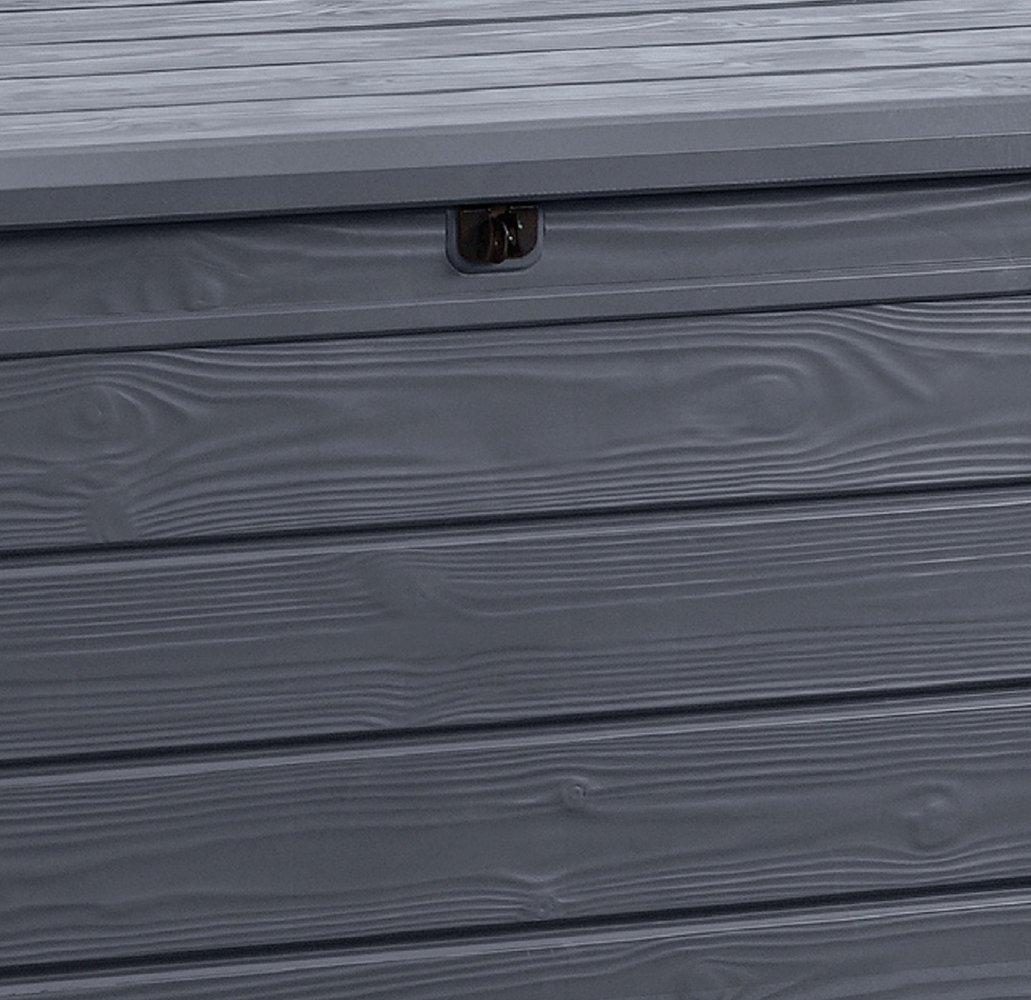 Keter Keter Brightwood 120 Gallon Large Durable Outdoor Storage and Weather Resistant Resin Deck Box