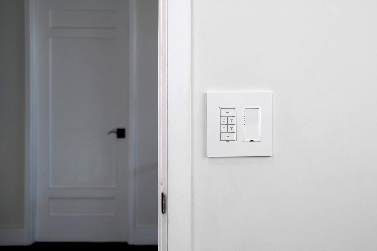 Insteon Smart Dimmer 6-Button Keypad, KeypadLinc in-Wall Controller, 2334-232 (White) - Insteon Hub Required for Voice Control with Alexa & Google Assistant