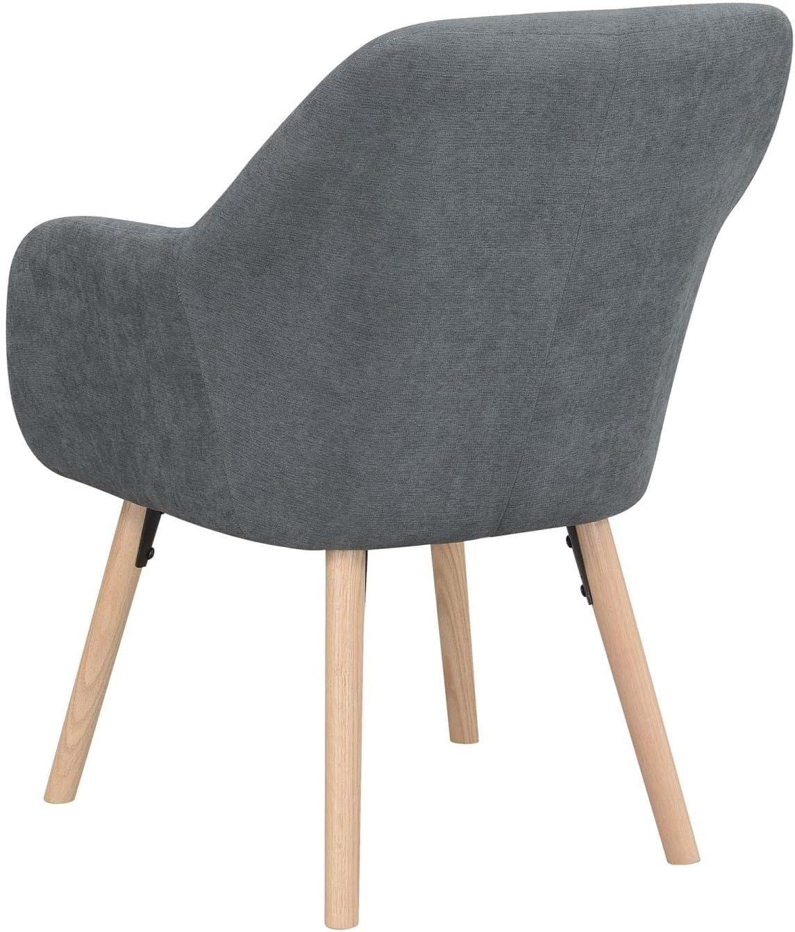 Convenience Concepts Take a Seat Charlotte Wingback Upholstered Accent Armchair, Slate Gray Fabric