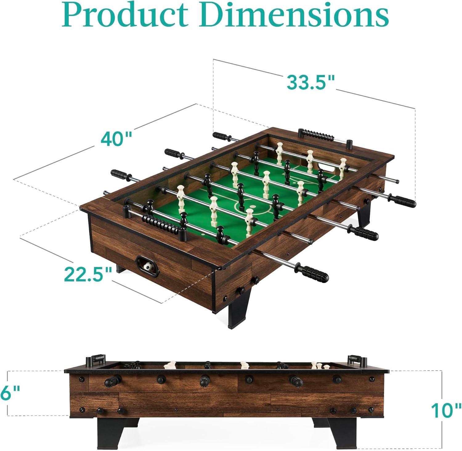 Best Choice Products 40in Tabletop Foosball Table, Arcade Table Soccer for Home, Game Room w/ 2 Balls