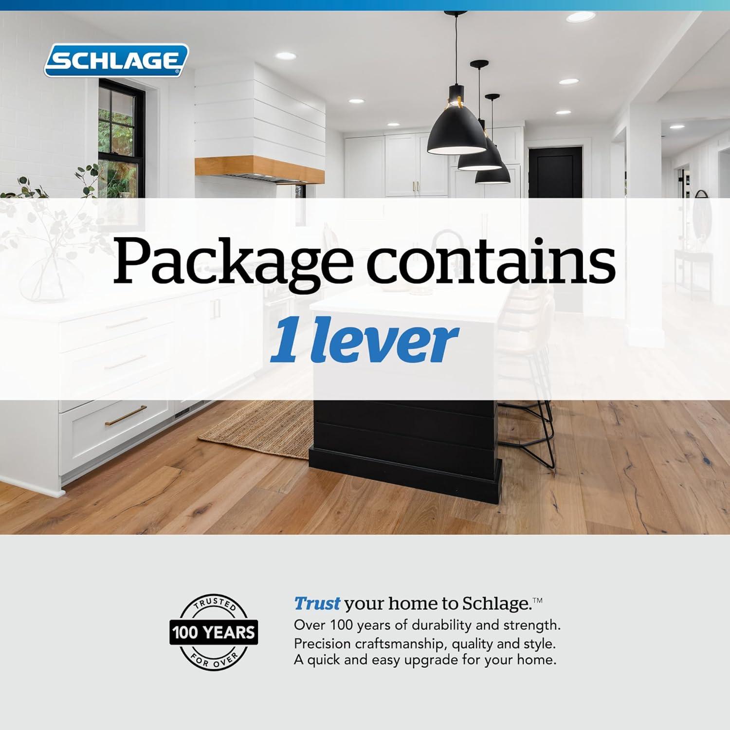 Accent Lever with Addison Trim Non-Turning Lock