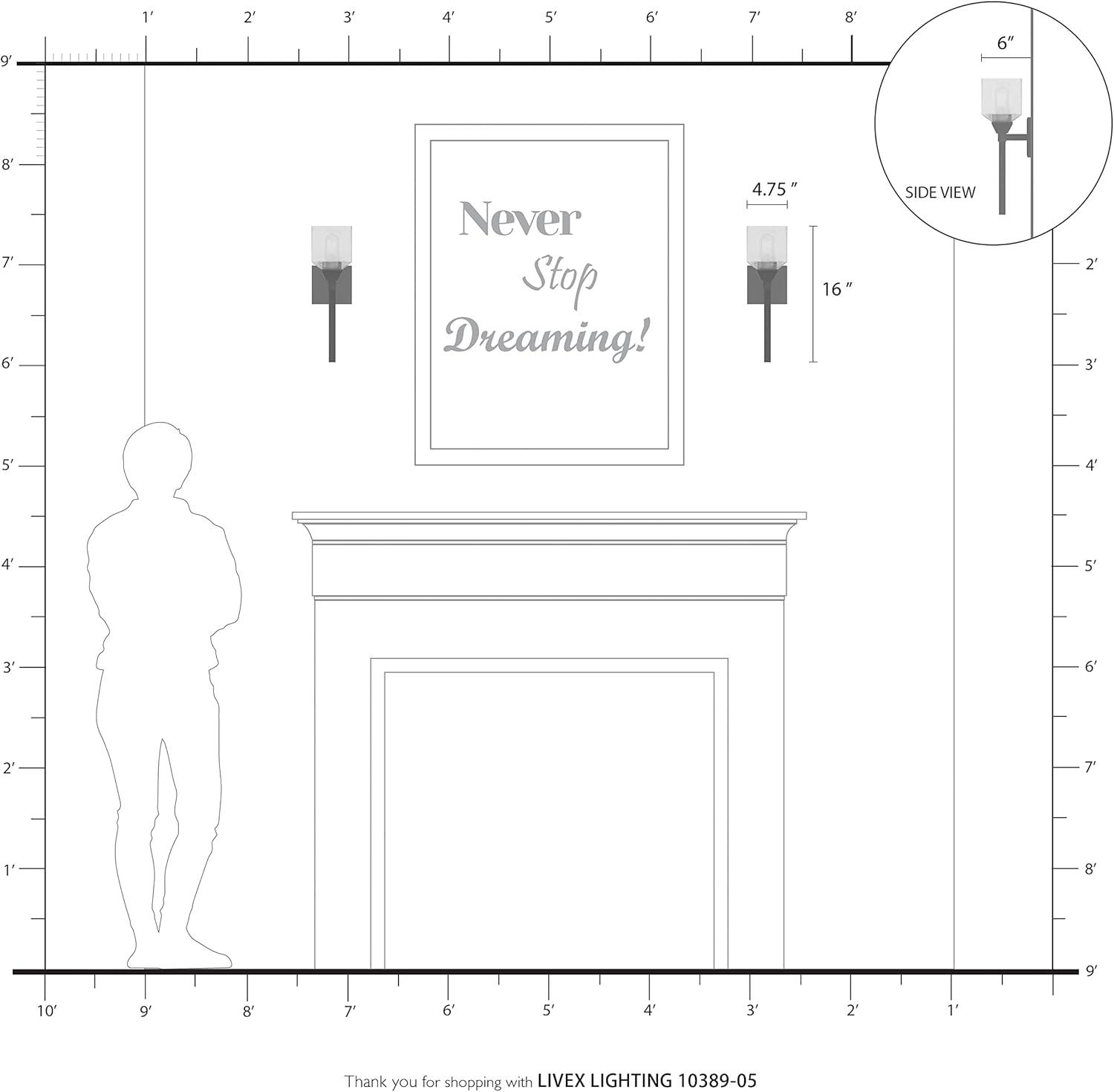 Livex Lighting Aragon 1 - Light Vanity in  Polished Chrome