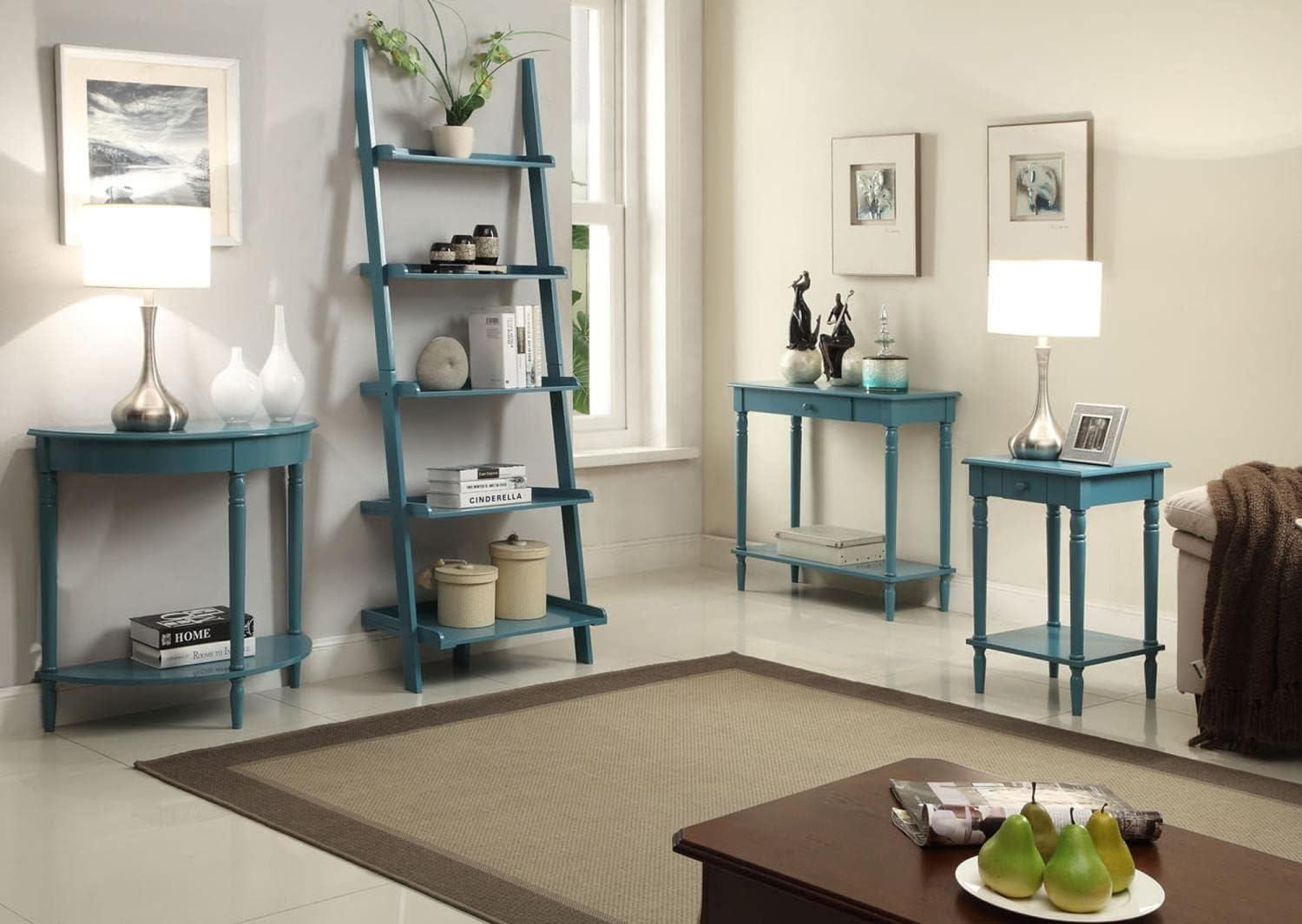 Convenience Concepts French Country Bookshelf Ladder, Blue