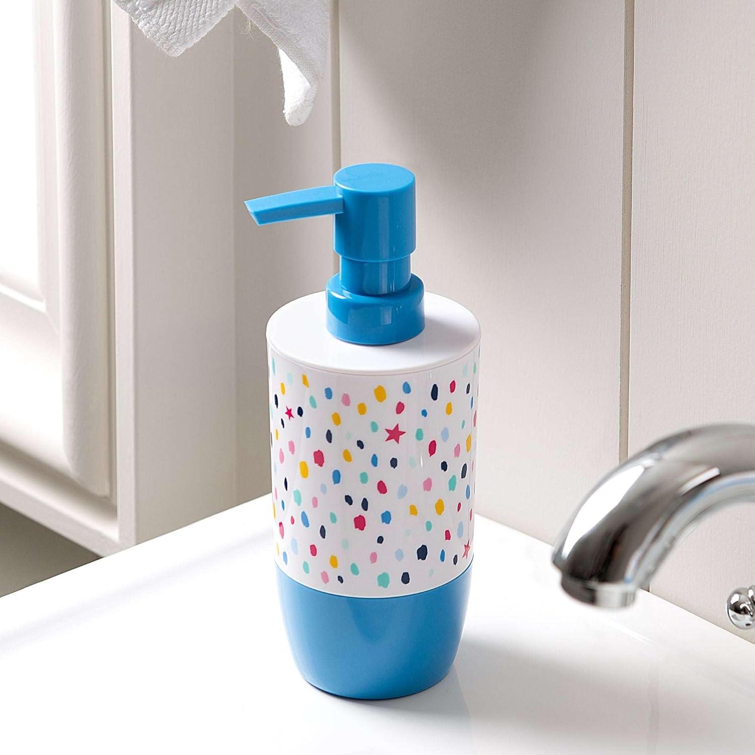 Multicolor Confetti Dot 4-Piece Plastic Bathroom Accessory Set