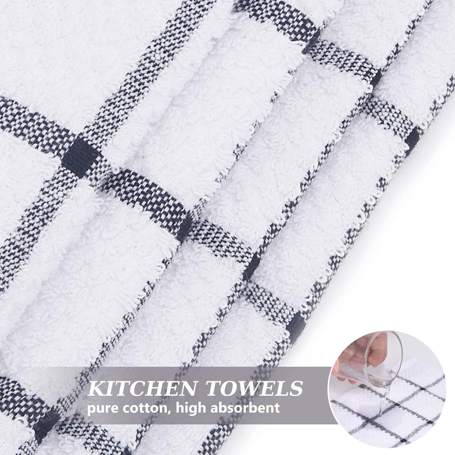 Oven Mitts and Pot Holders Set with Kitchen Towels and Dishcloths, 500 Degree Heat Resistant Oven Gloves and Hot Pads, Premium Soft Cotton Kitchen Hand Towels and Dish Cloth Sets (Red)