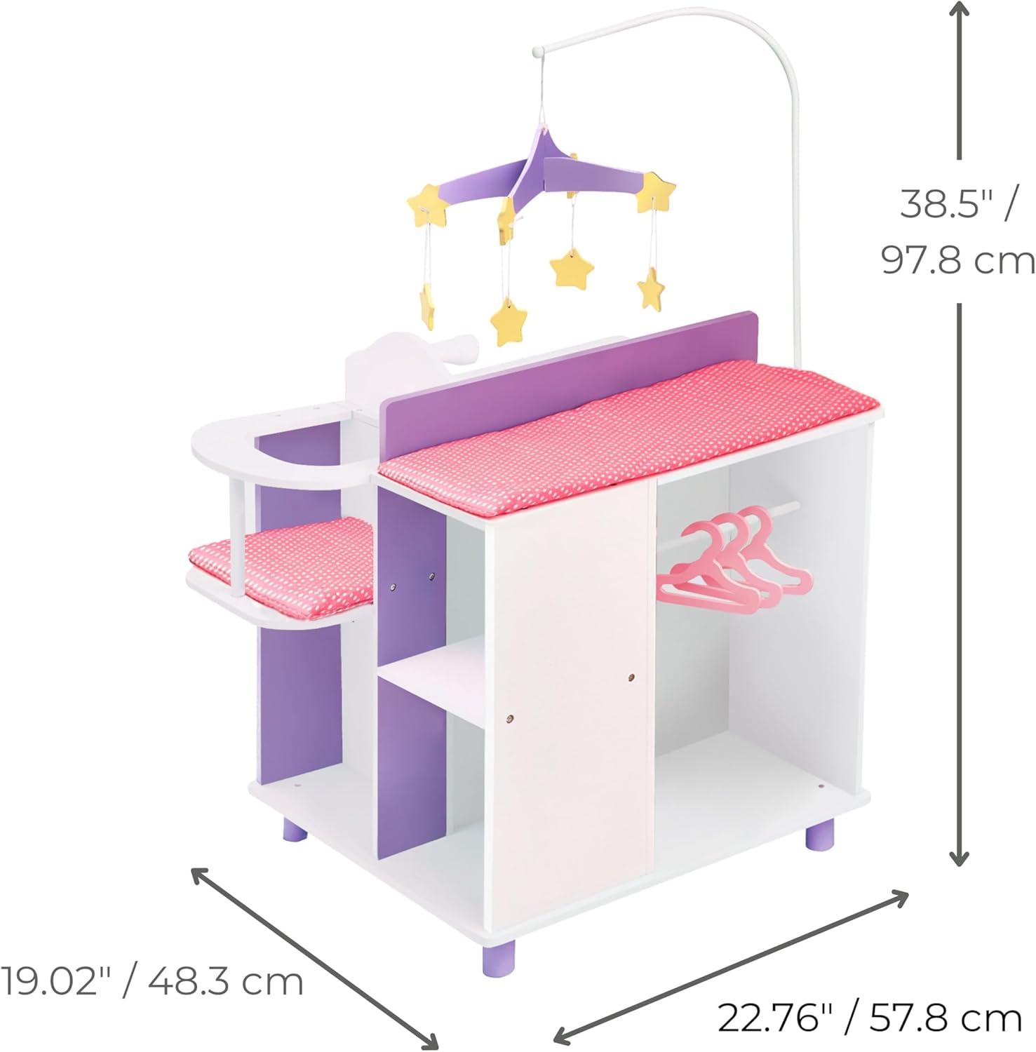 Teamson Kids Olivia's Little World Wooden Doll Changing Station