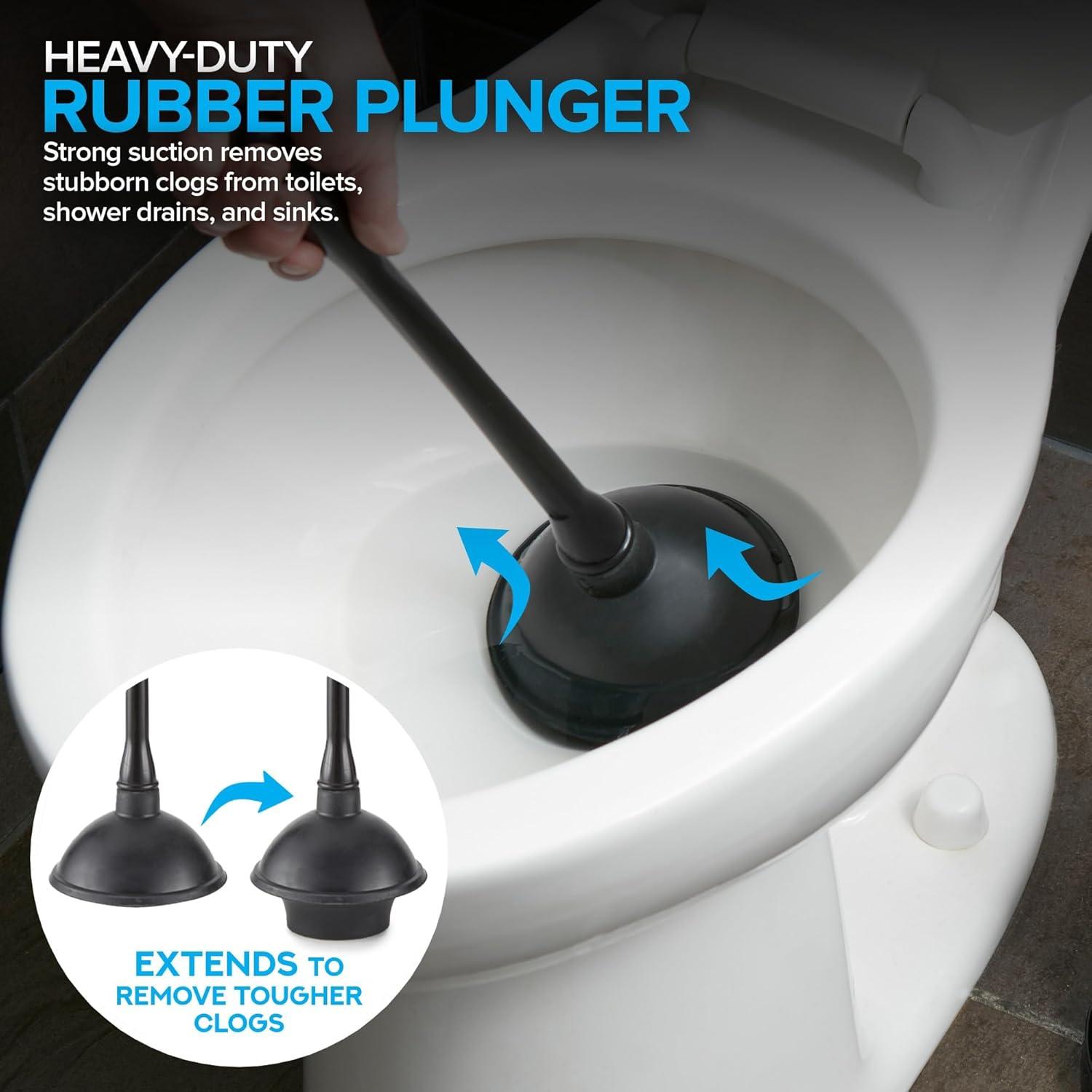 Tyuong Toilet Brush And Plunger Set 2 In 1 Plunger And Brush Set Toilet Brush Toilet Plunger And Brush Set Black Toilet Brush And Plunger Set Bathroom Plunger Household