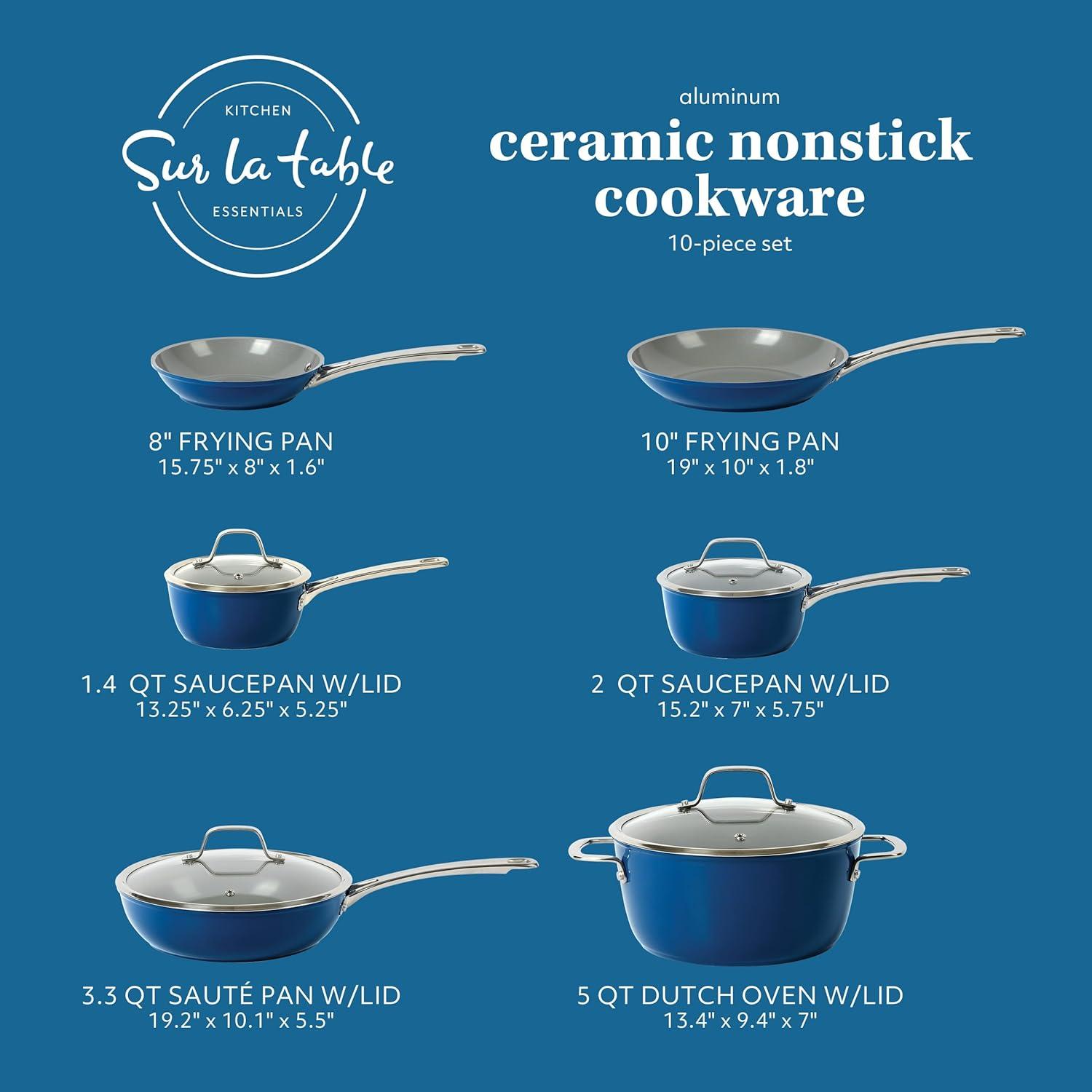 Sur La Table Kitchen Essentials 10 - Piece Non-Stick Aluminum Cookware Set
