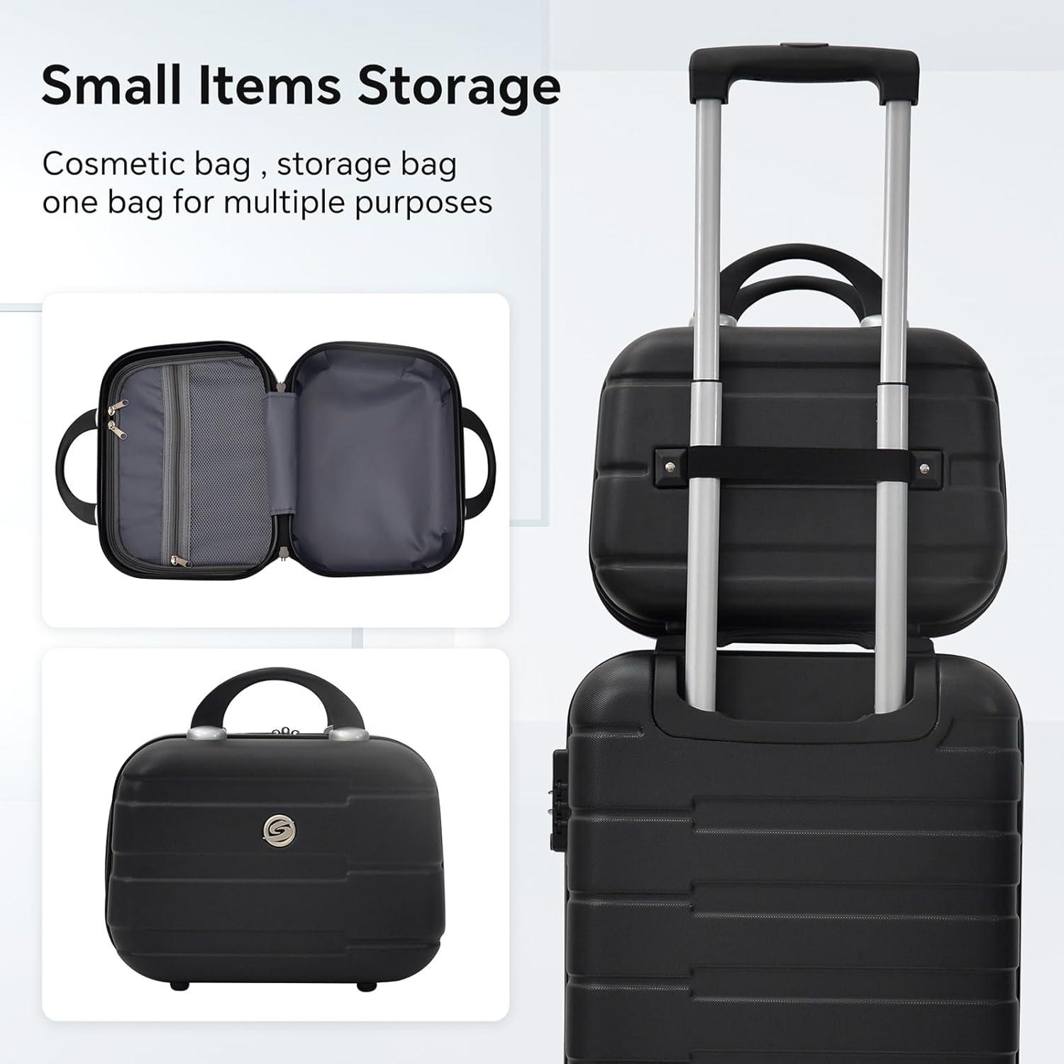 Homeika 3 Piece Luggage Sets, Hardside Suitcase Set with TSA Lock, Multi-Size Hardside Luggage with Spinner Wheels for Travel Trips Business,Purple (20"/24"/28")