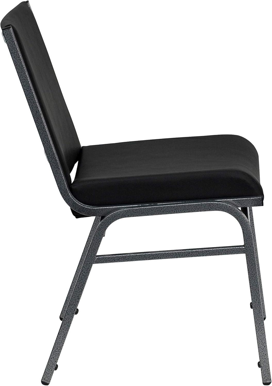Flash Furniture HERCULES Series Heavy Duty Black Vinyl Stack Chair
