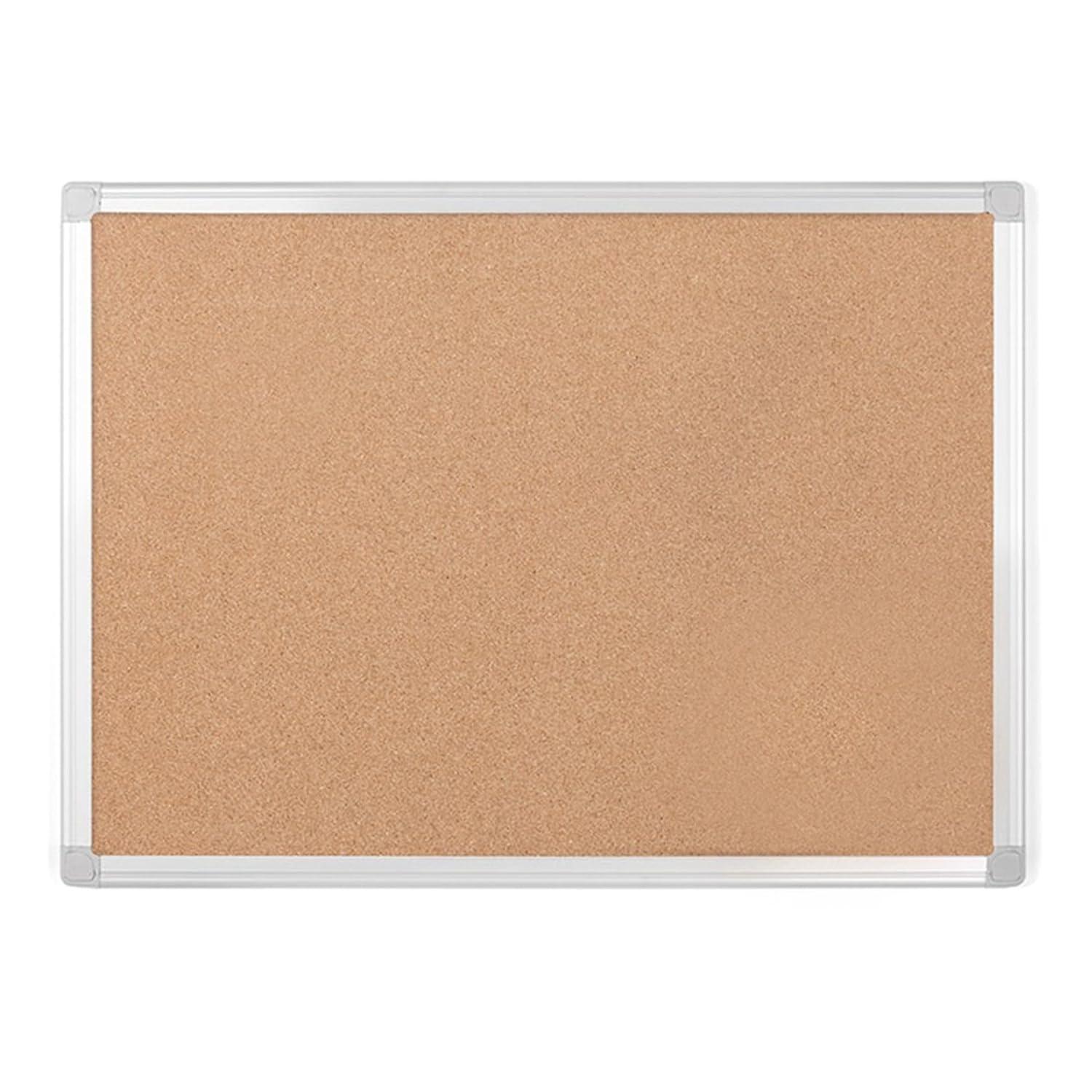 Bi-Silque Visual Communication Products CA031790 Earth Cork Bulletin Board, 24 x 36 in., Aluminum Frame