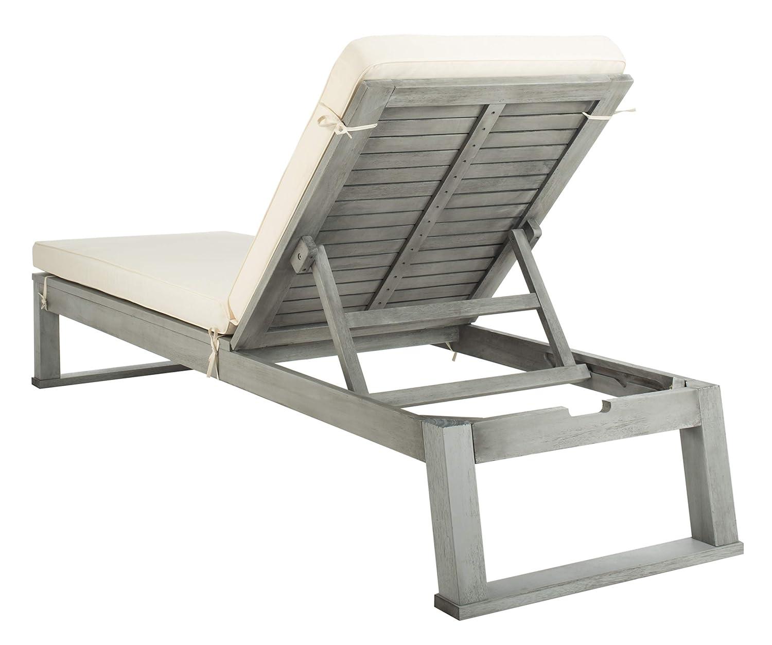 Solano Sunlounger - Outdoor - PAT7024 - Black/Beige -Safavieh