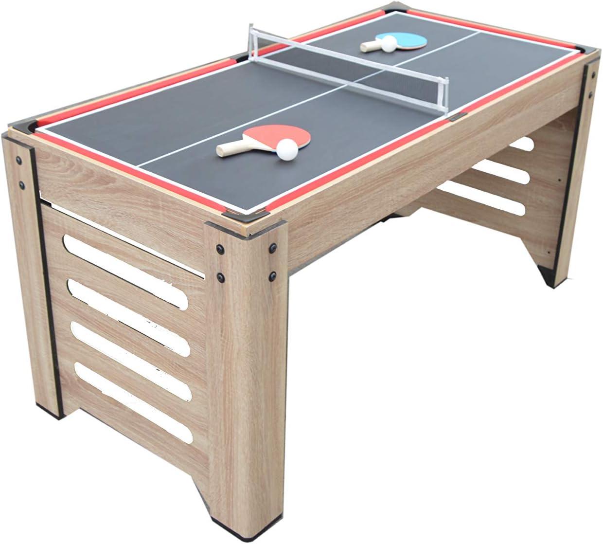 Hathaway Games Madison Multi Game Table with Foosball, Glide Hockey, Table Tennis, Billiards, Shuffleboard and Bowling