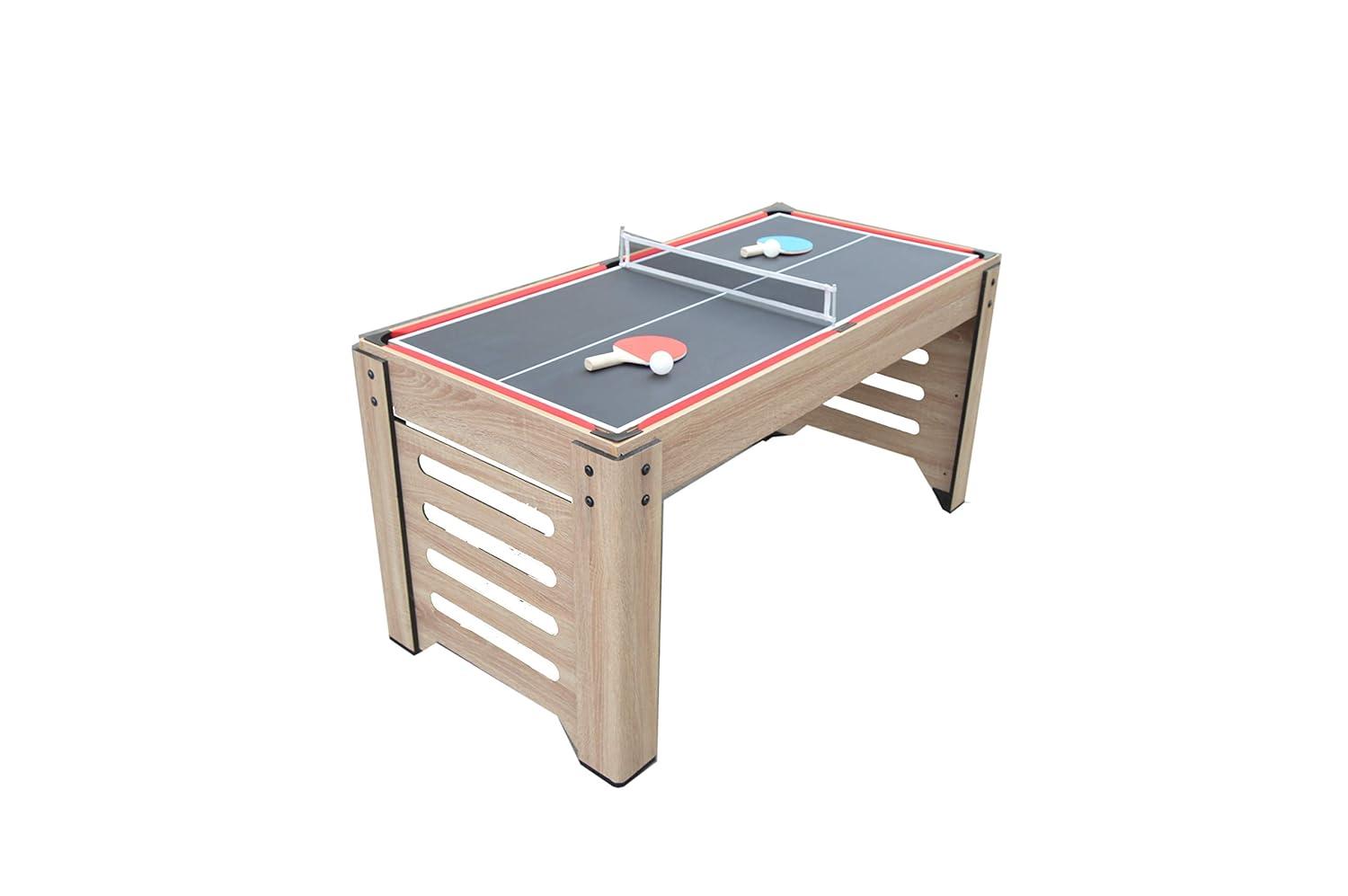 Hathaway Games Madison Multi Game Table with Foosball, Glide Hockey, Table Tennis, Billiards, Shuffleboard and Bowling