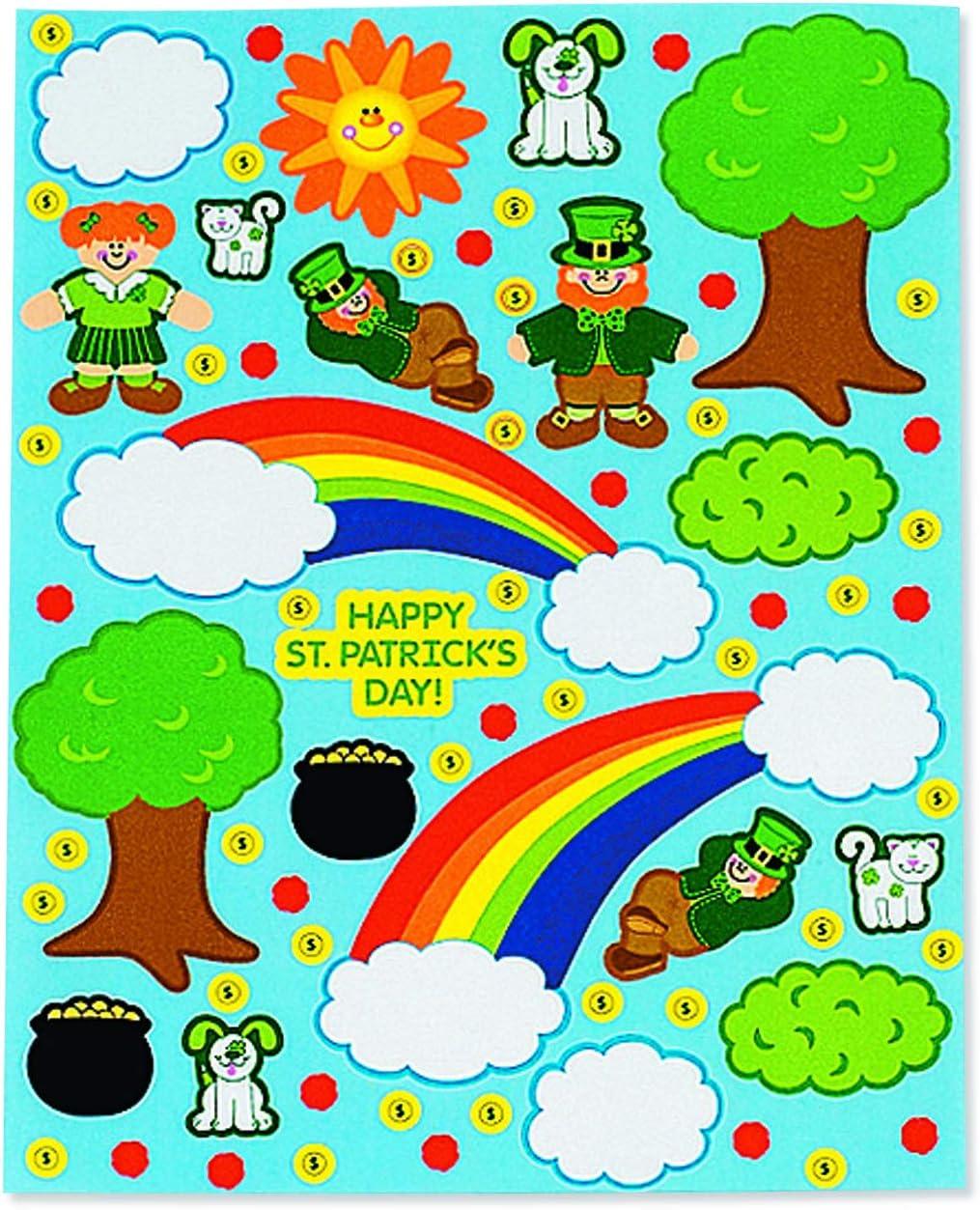 Shamrock St. Patrick'S Day Sticker Scene - Stationery - 12 Pieces