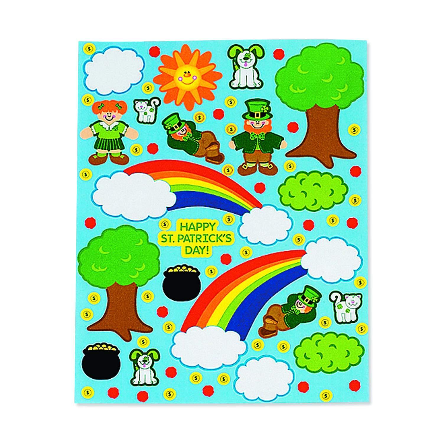 Shamrock St. Patrick'S Day Sticker Scene - Stationery - 12 Pieces