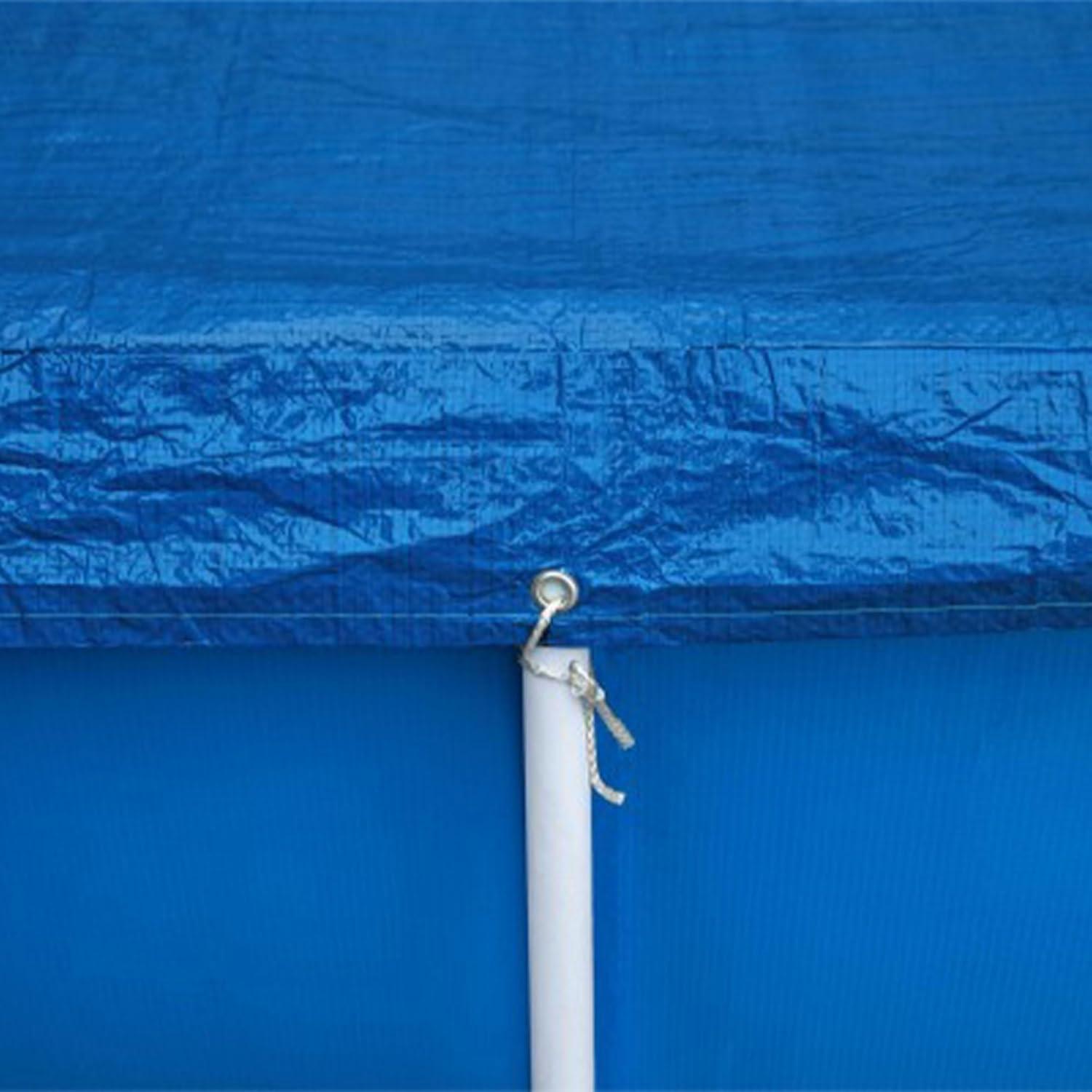 Bestway Flowclear Pro Rectangular UV Resistant Polyethylene Above Ground Swimming Pool Cover with Ropes (Pool Not Included)