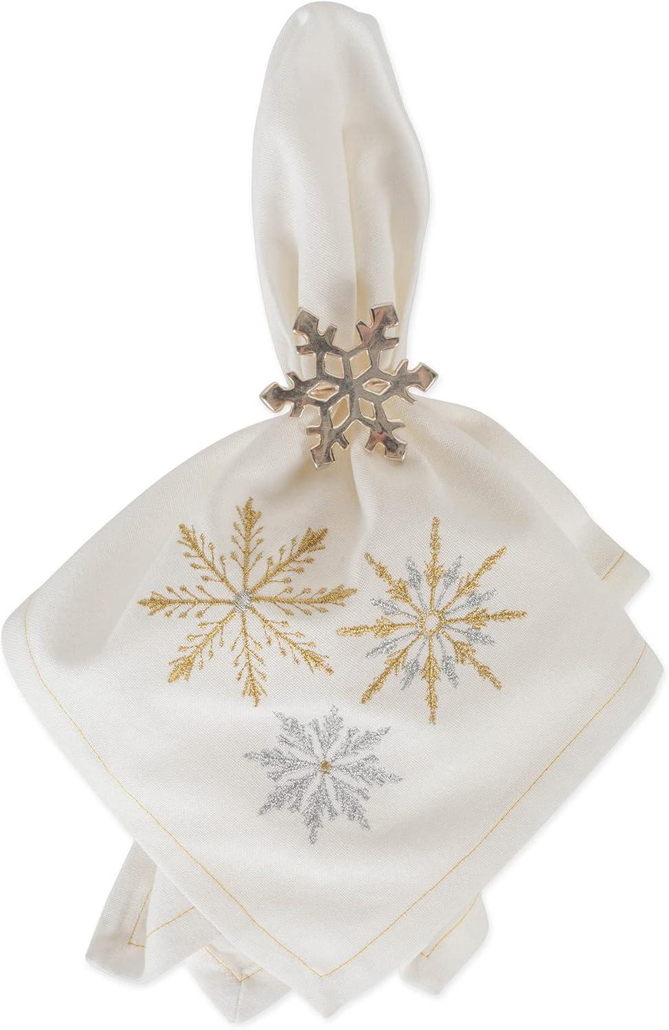 DII Sparkle Snowflakes Embroidered Napkin (Set of 6)