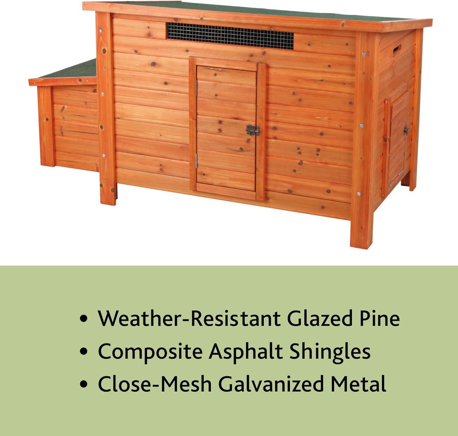 TRIXIE TRIXIE Chicken Coop with Nesting Box, up to 2 Chickens (Standard Size) or 4 Bantams