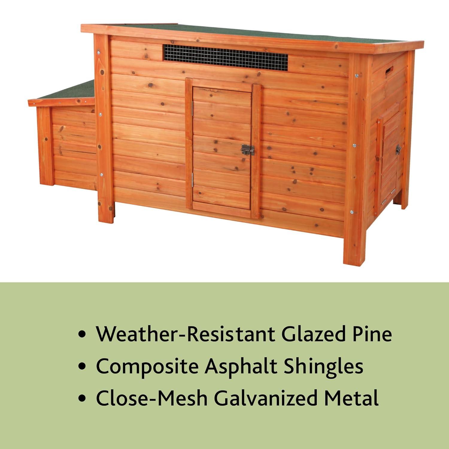 TRIXIE TRIXIE Chicken Coop with Nesting Box, up to 2 Chickens (Standard Size) or 4 Bantams