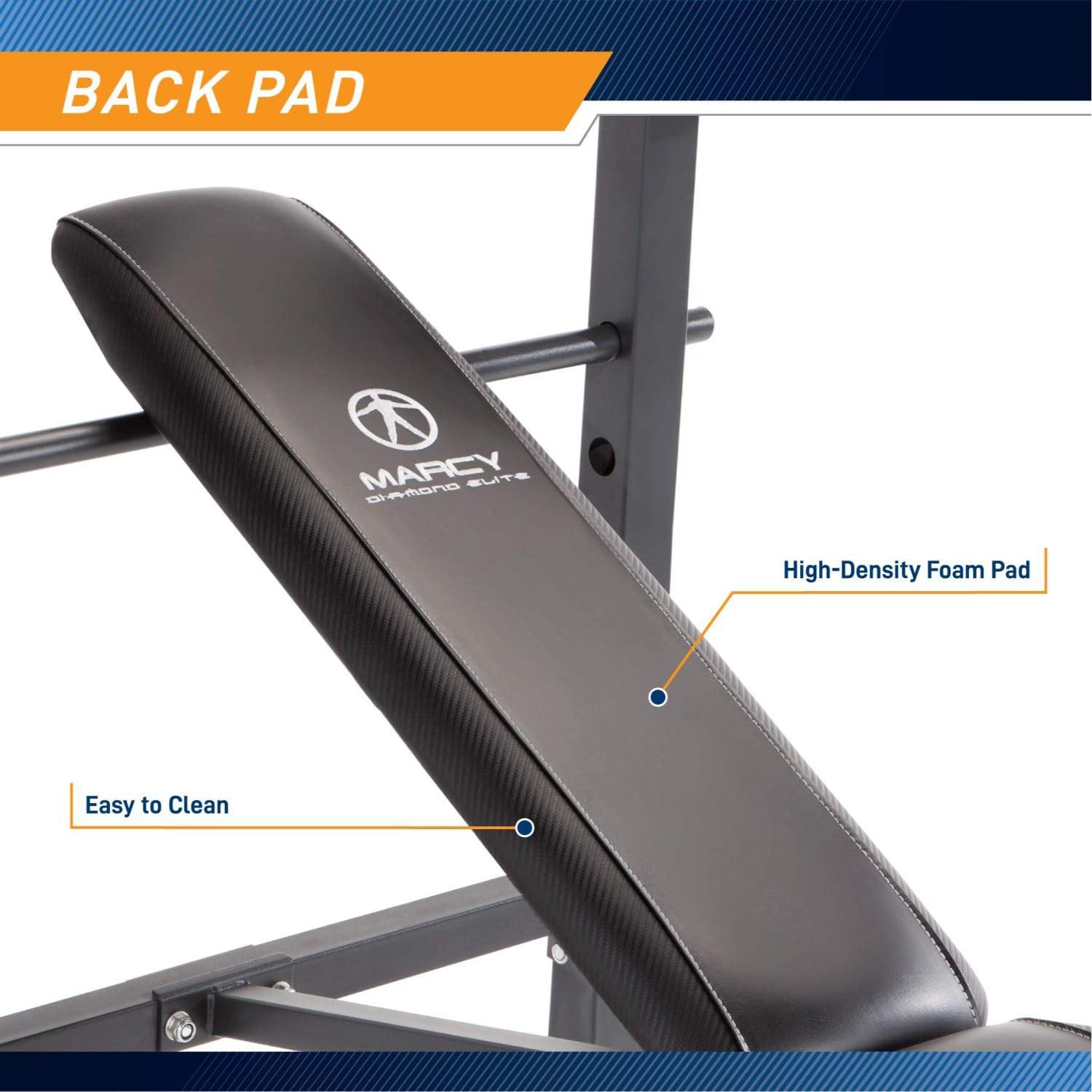 Marcy Pro Marcy Standard Bench with 100 Lb. Weight Set MD-2082W