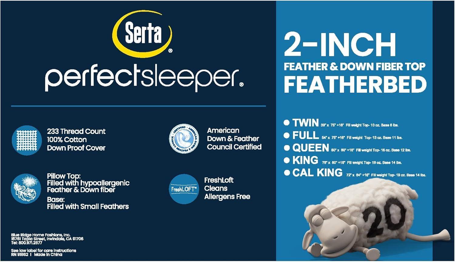Serta Serta 2" Feather Mattress Topper