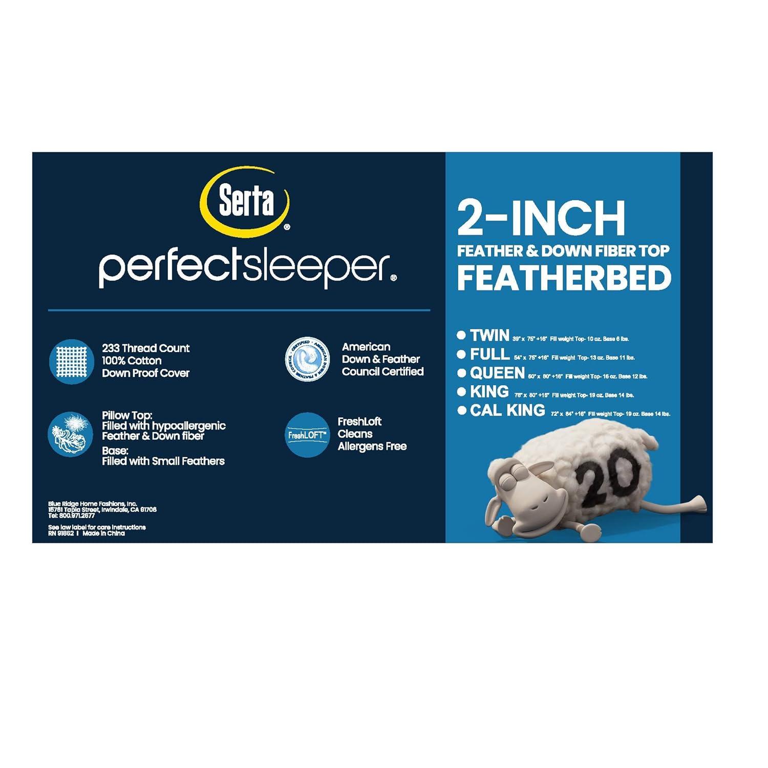 Serta Serta 2" Feather Mattress Topper