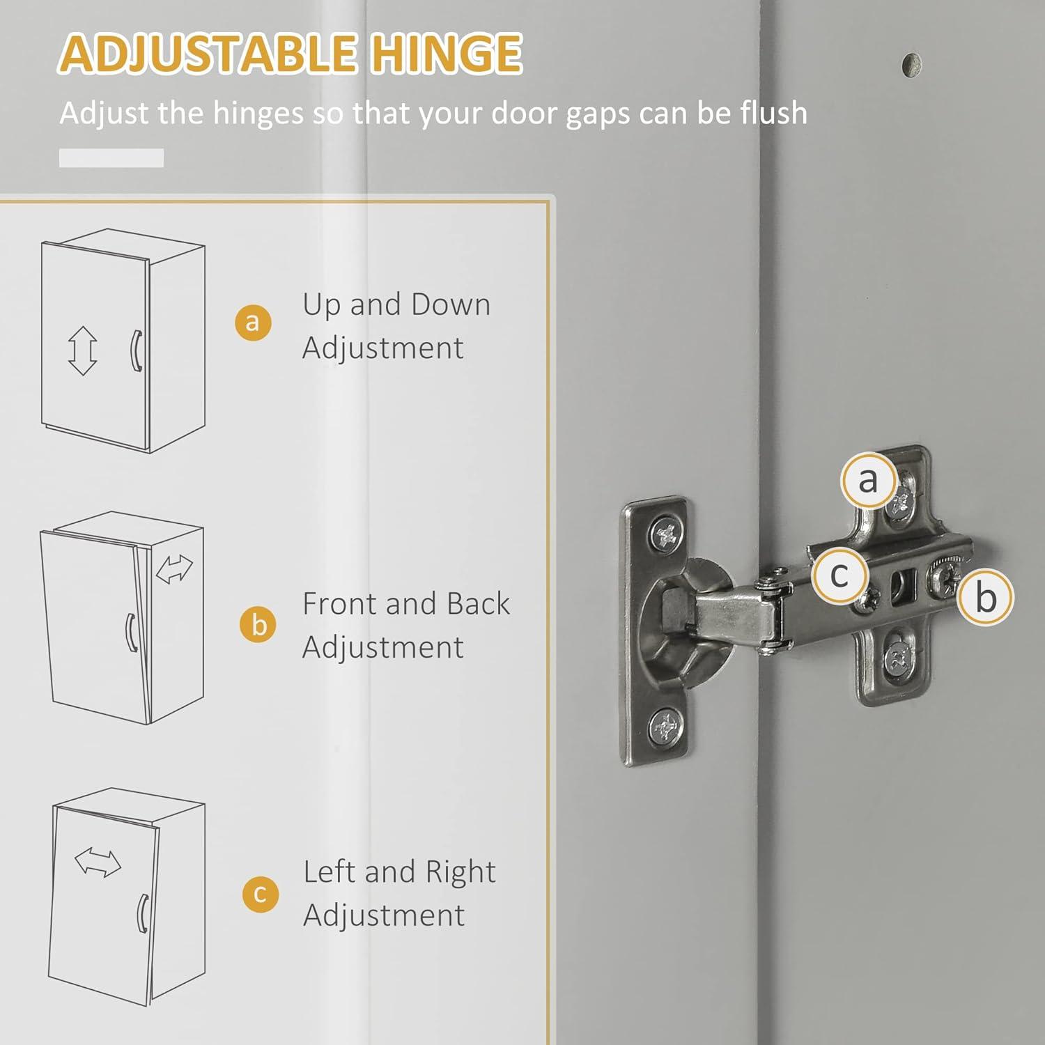 HOMCOM Tall Kitchen Pantry Freestanding Cabinet Cupboard with Doors and Drawer, Adjustable Shelving