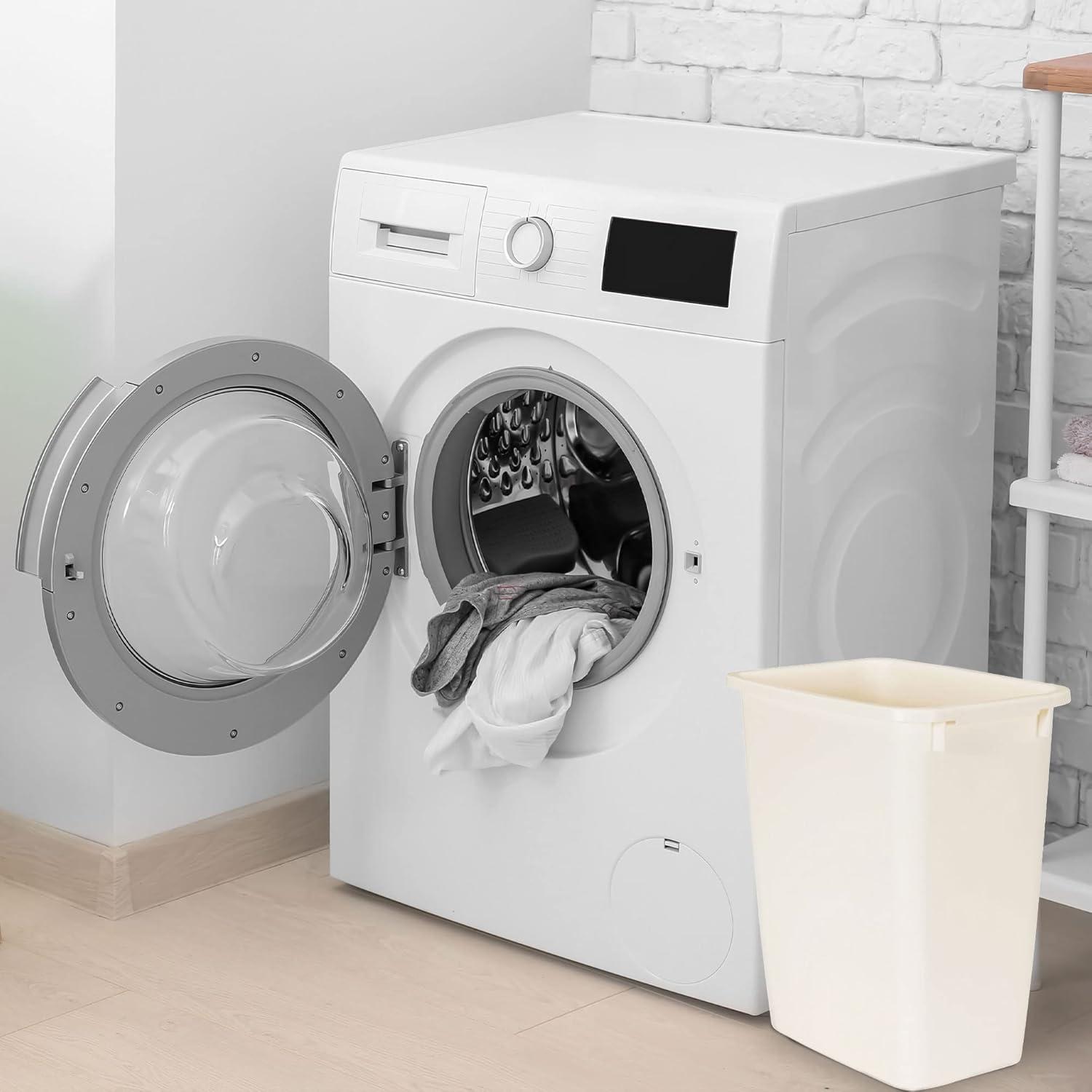 Rubbermaid Commercial Products Rubbermaid 21 Quart Kitchen, Bathroom, and Office Wastebasket Trash Can, Bisque