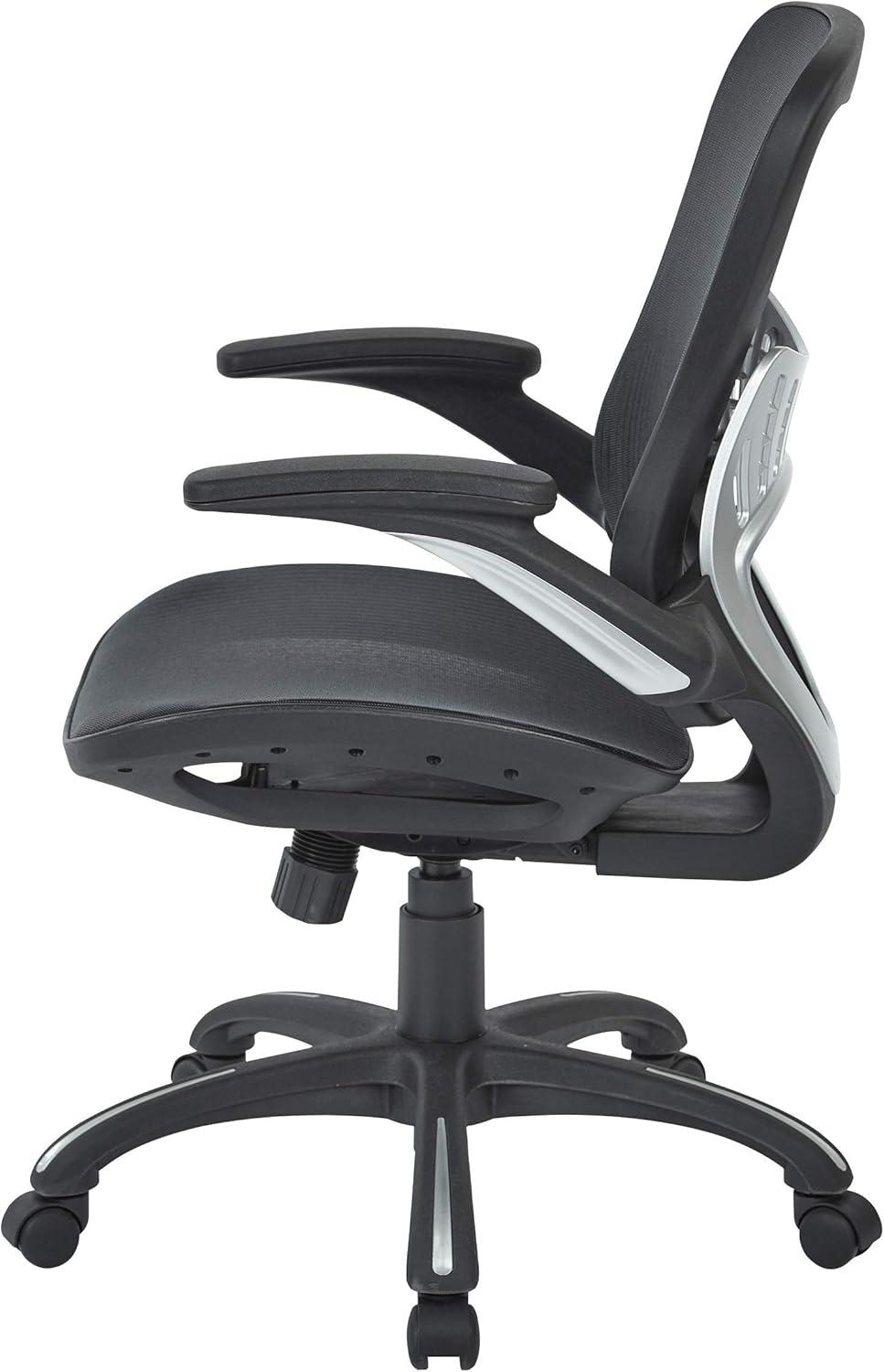 Mesh Black Fabric Seat and Back Managers Chair by Office Star