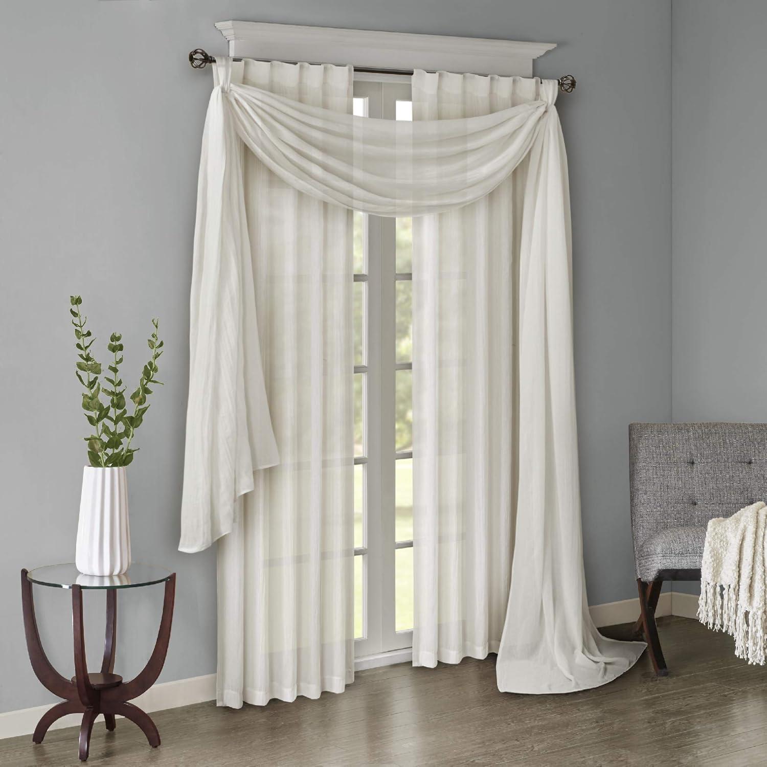 Harper Solid Crushed Curtain Panel Pair