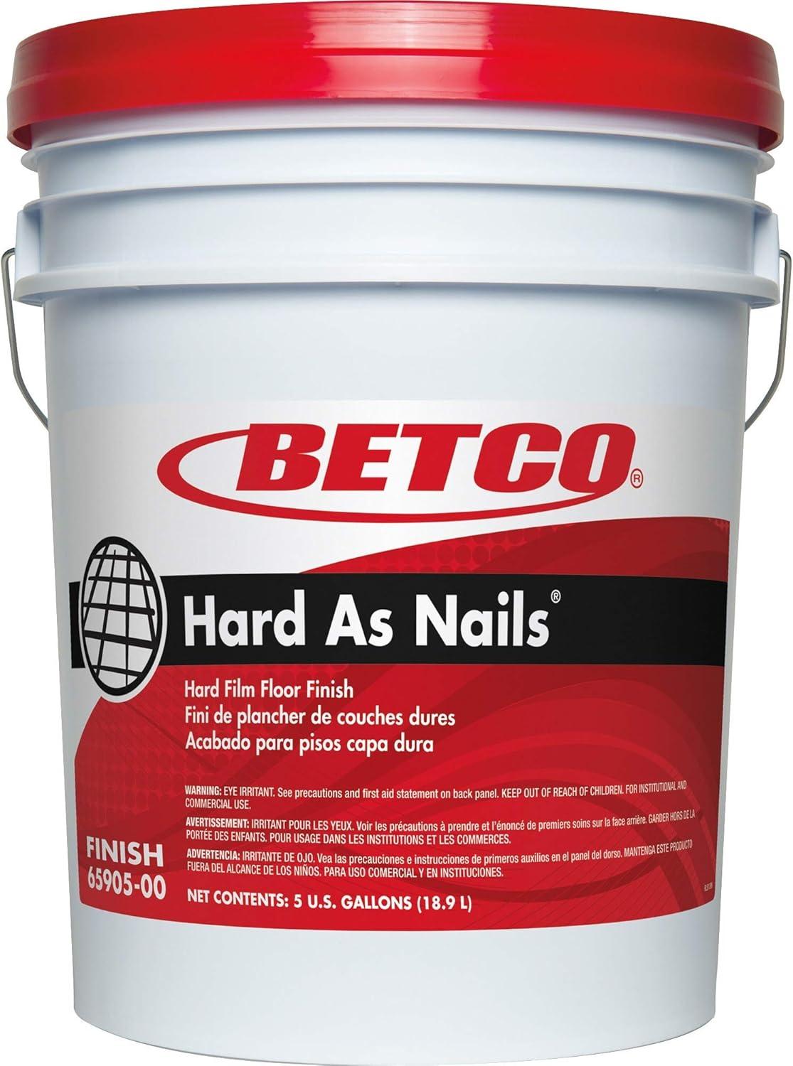 Betco Hard As Nails White Liquid Floor Finish, 5 Gallons