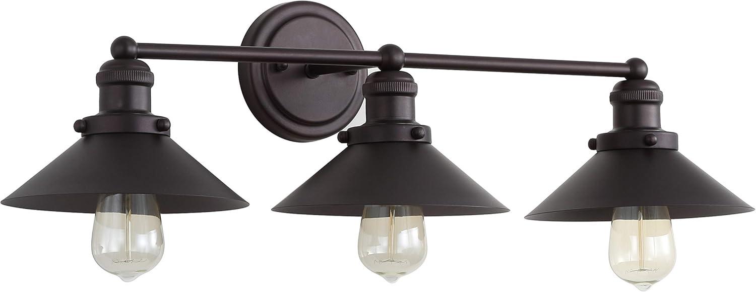 July 26.5" 3-light Metal Vanity Light, Oil Rubbed Bronze