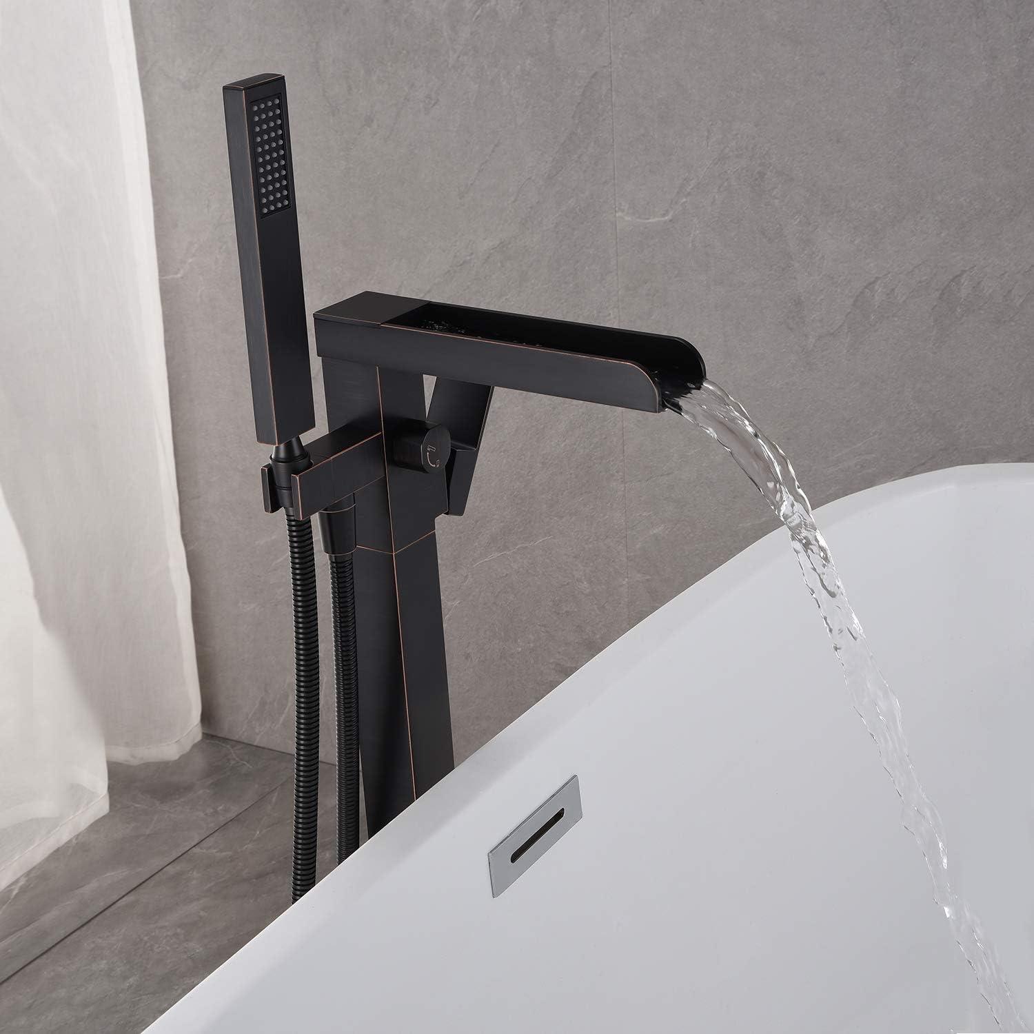 Bathroom Freestanding Tub Filler with Diverter