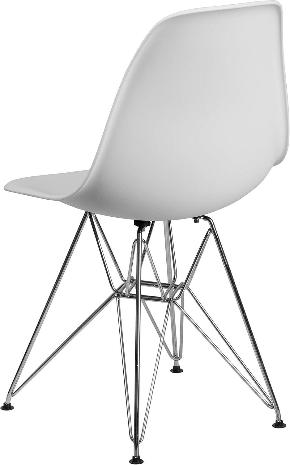 Flash Furniture Elon Series Plastic Chair with Chrome Base