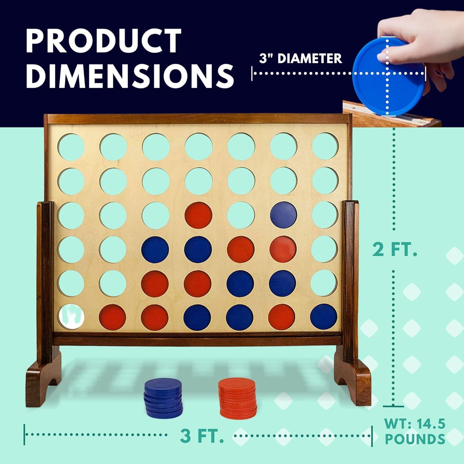 Yard Games Giant Four In A Row Game Set with Carrying Case & Reviews | Wayfair