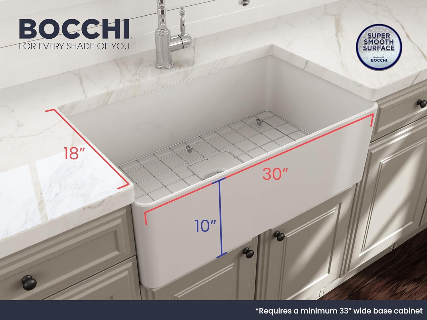 Aderci 30'' L Farmhouse Apron-Front Fireclay Kitchen Sink