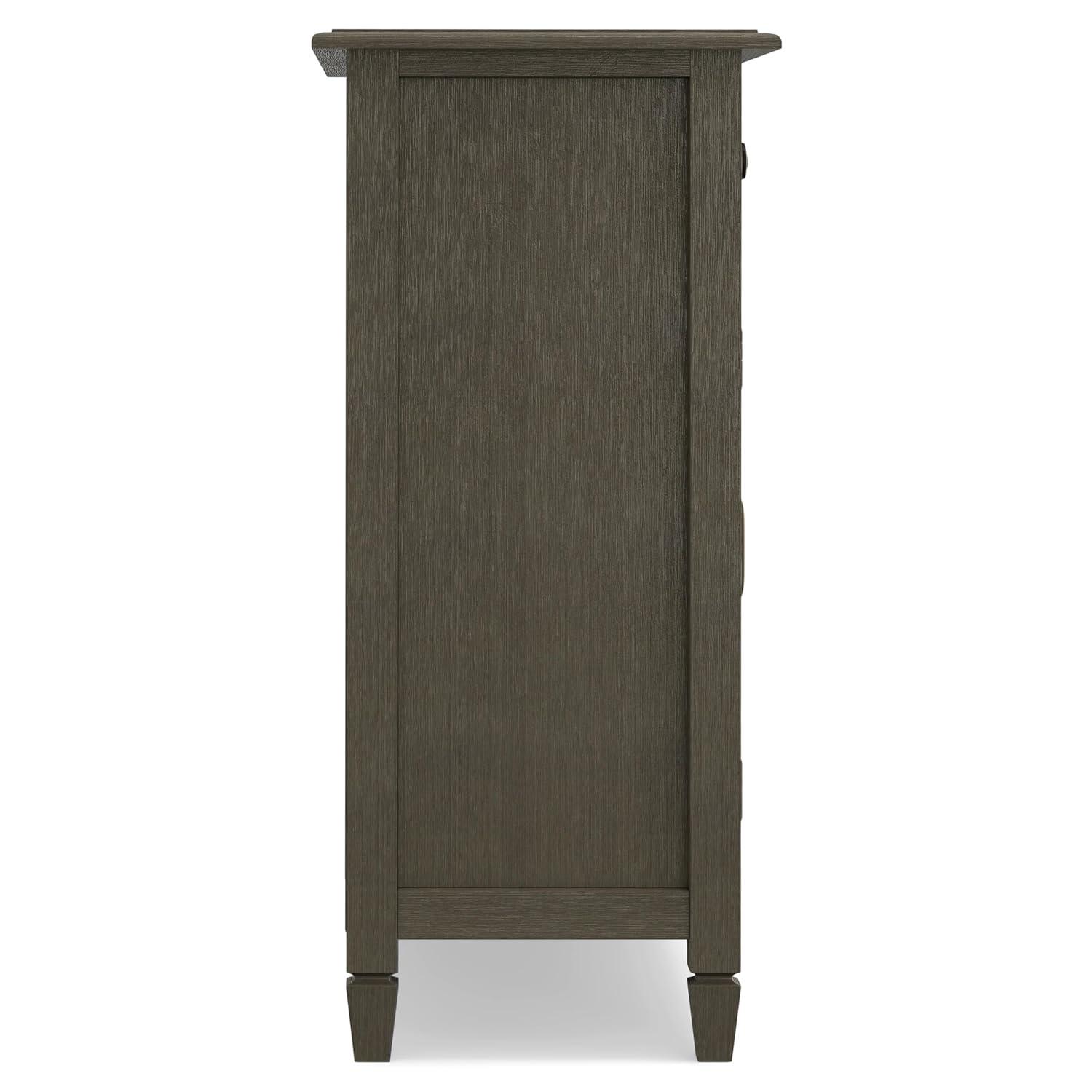 Simpli Home Connaught 40"W Solid Wood 2-Shelf Entryway Storage Cabinet with 2 Storage Drawers